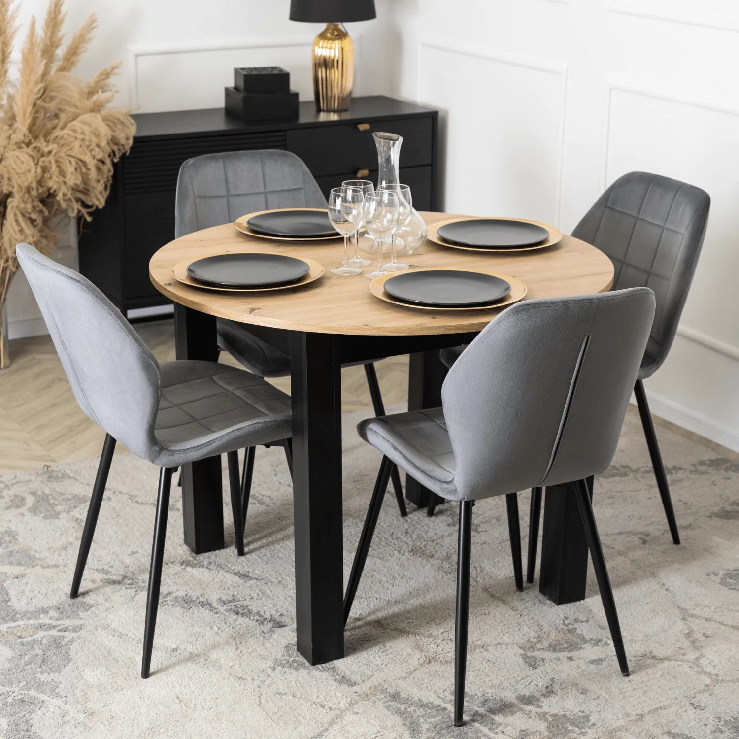 Elite IRYS Gray Velour Chair – Modern Comfort & Elegance