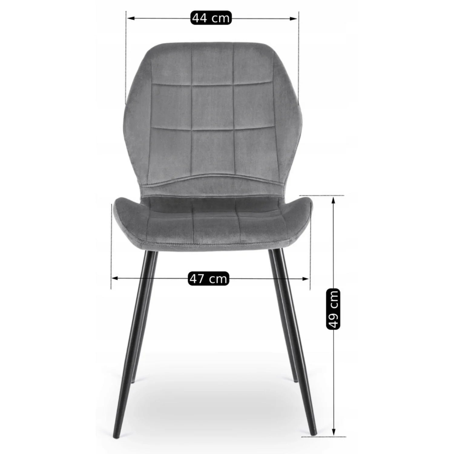 Elite IRYS Gray Velour Chair – Modern Comfort & Elegance