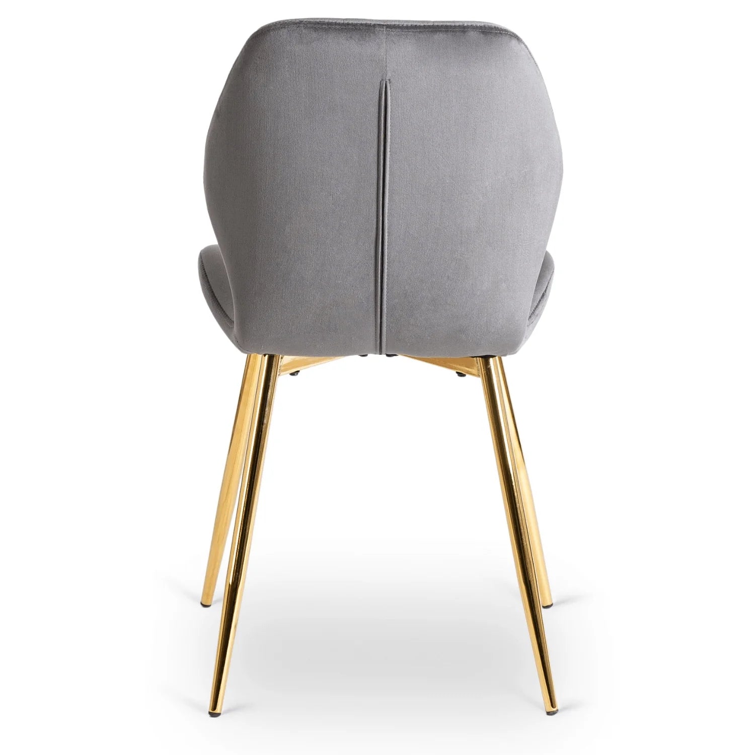 Elite IRYS Grauer Veloursstuhl mit goldenen Beinen – Eine Mischung aus Eleganz und Modernität