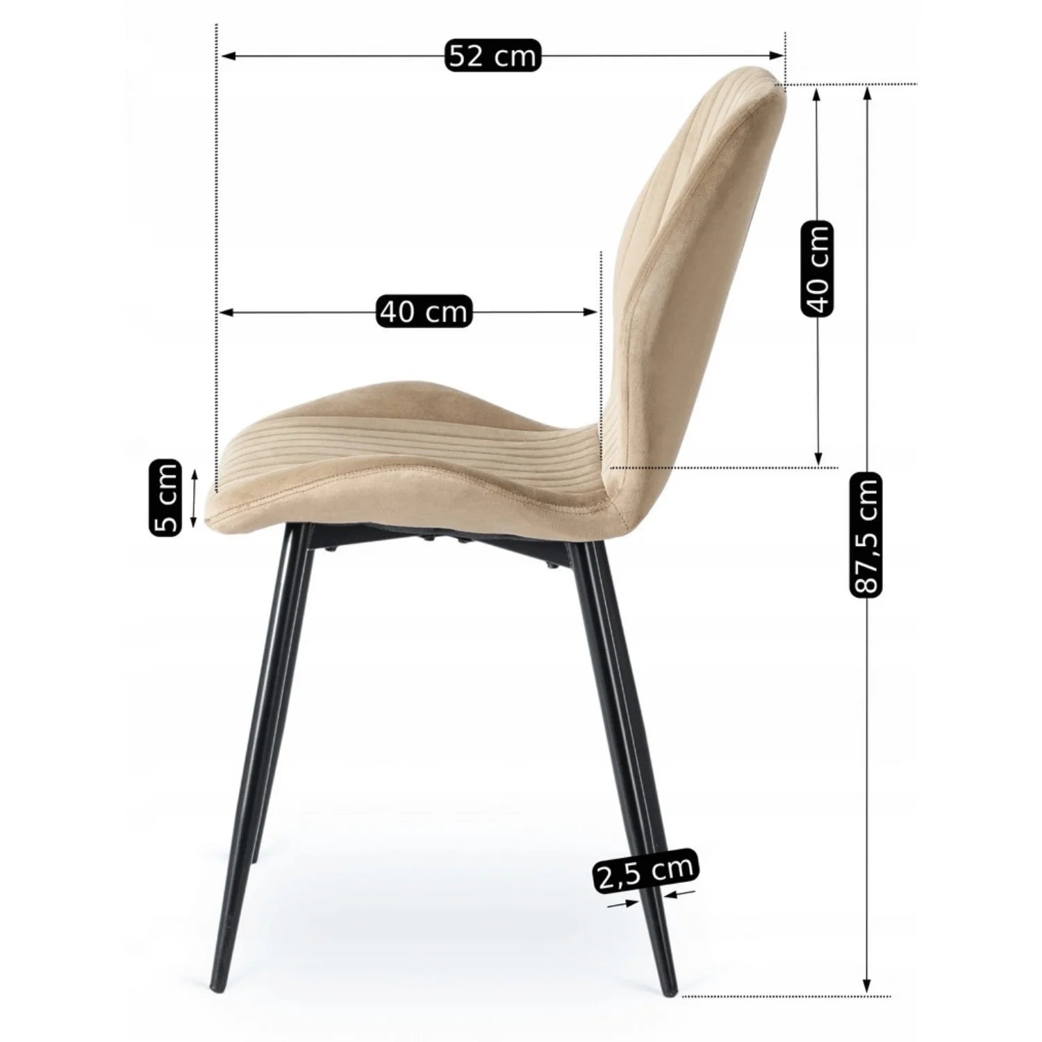 Elite LILAC Beige Velvet Chair – Timeless Elegance & Unmatched Comfort