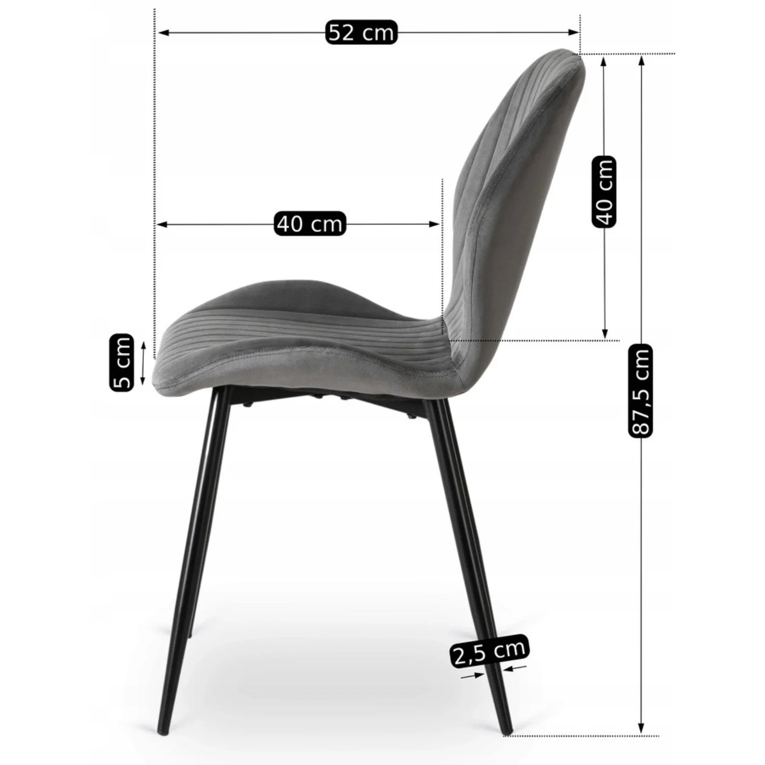 Elite LILAC Grey Velvet Chair – A Perfect Fusion of Elegance & Comfort