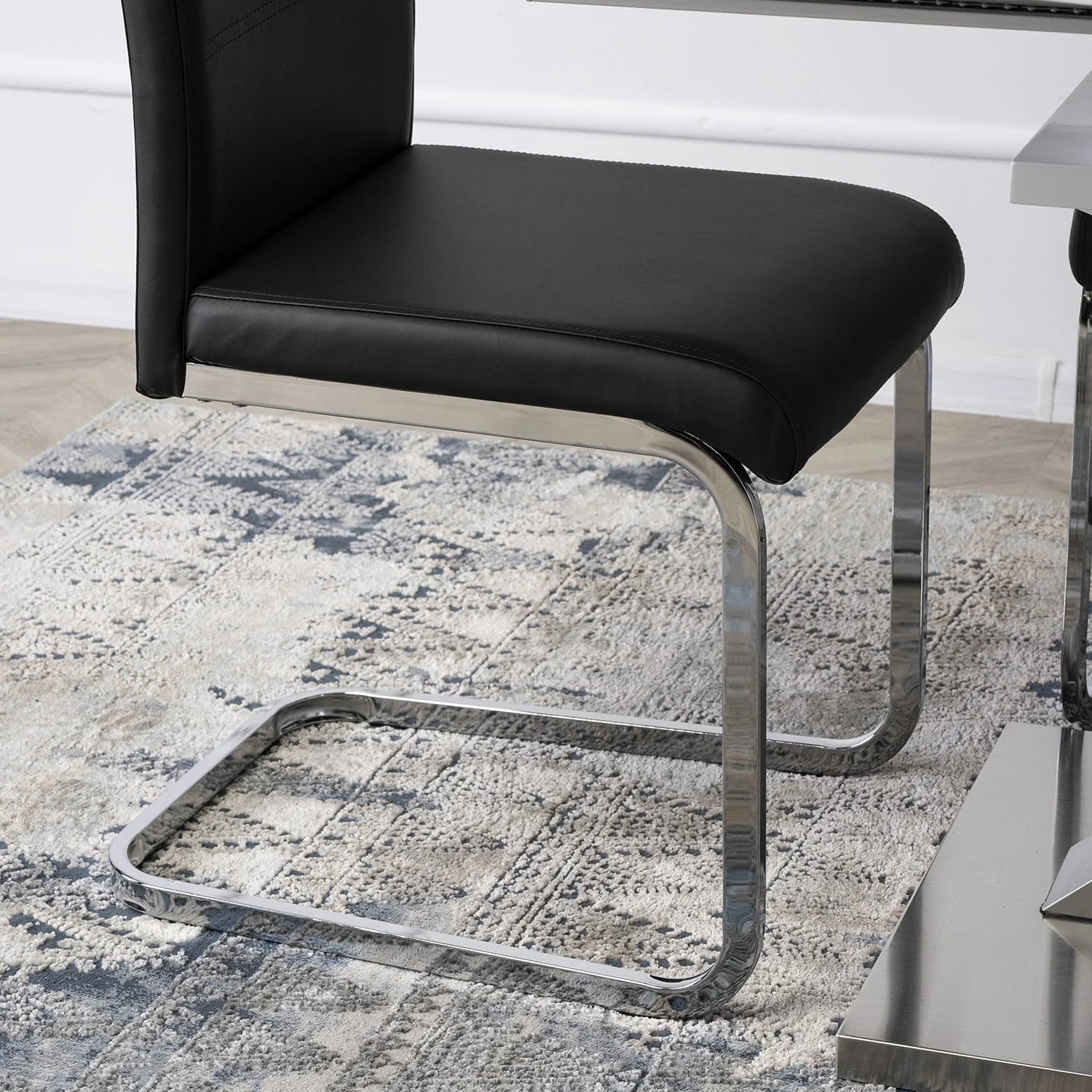 Elite LOCA Black Eco-Leather Chair – Modern Elegance & Comfort