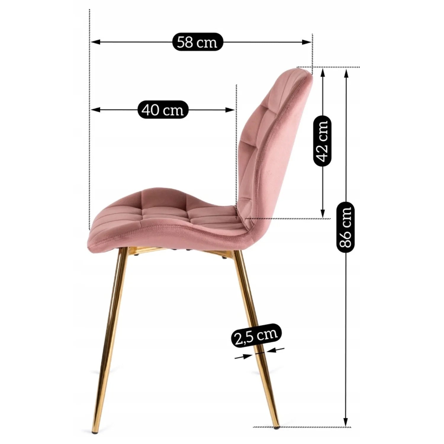Elite LUCKY Pink Velvet Chair – A Statement of Elegance & Comfort