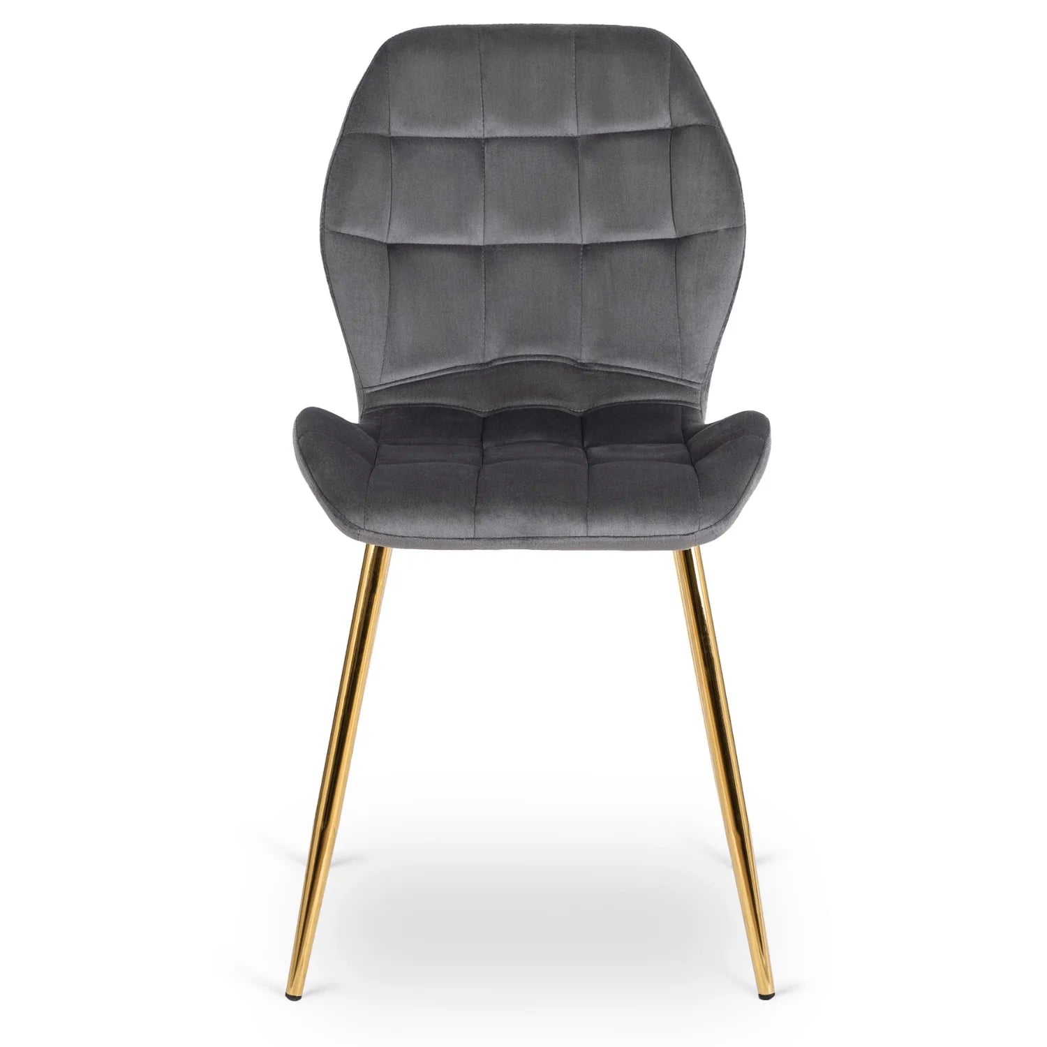 Elite LUCKY Grauer Samtstuhl mit goldenen Beinen – Elegante und moderne Sitzgelegenheiten