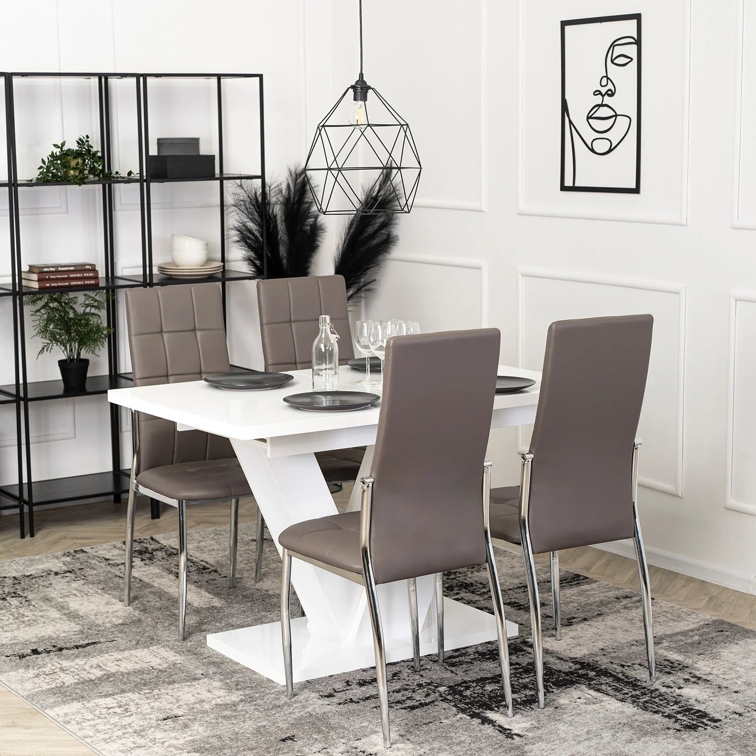 Elite MOLLY Chair – Gray Faux Leather
