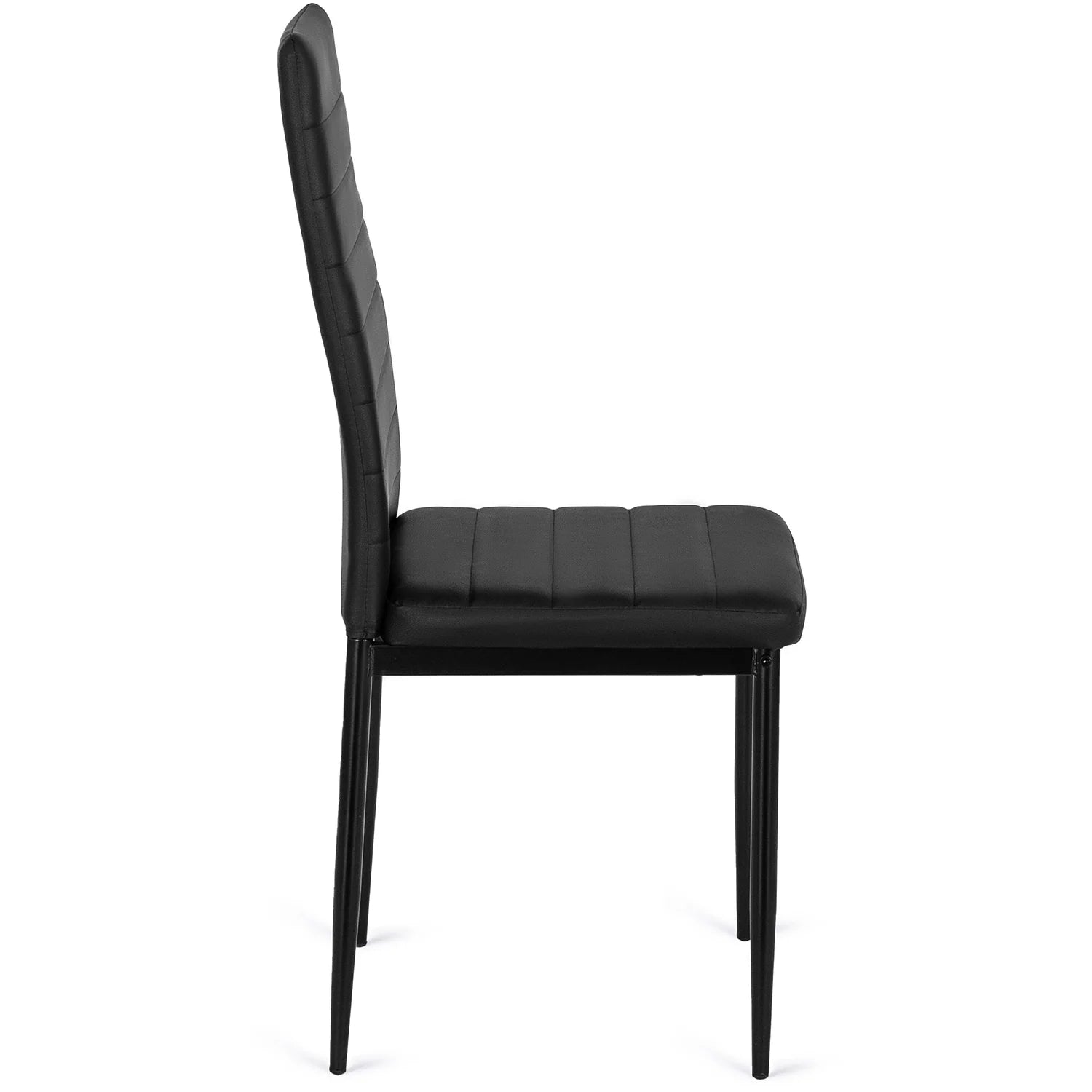 Elite NARIS Black Eco-Leather Chair – Sleek & Contemporary Seating