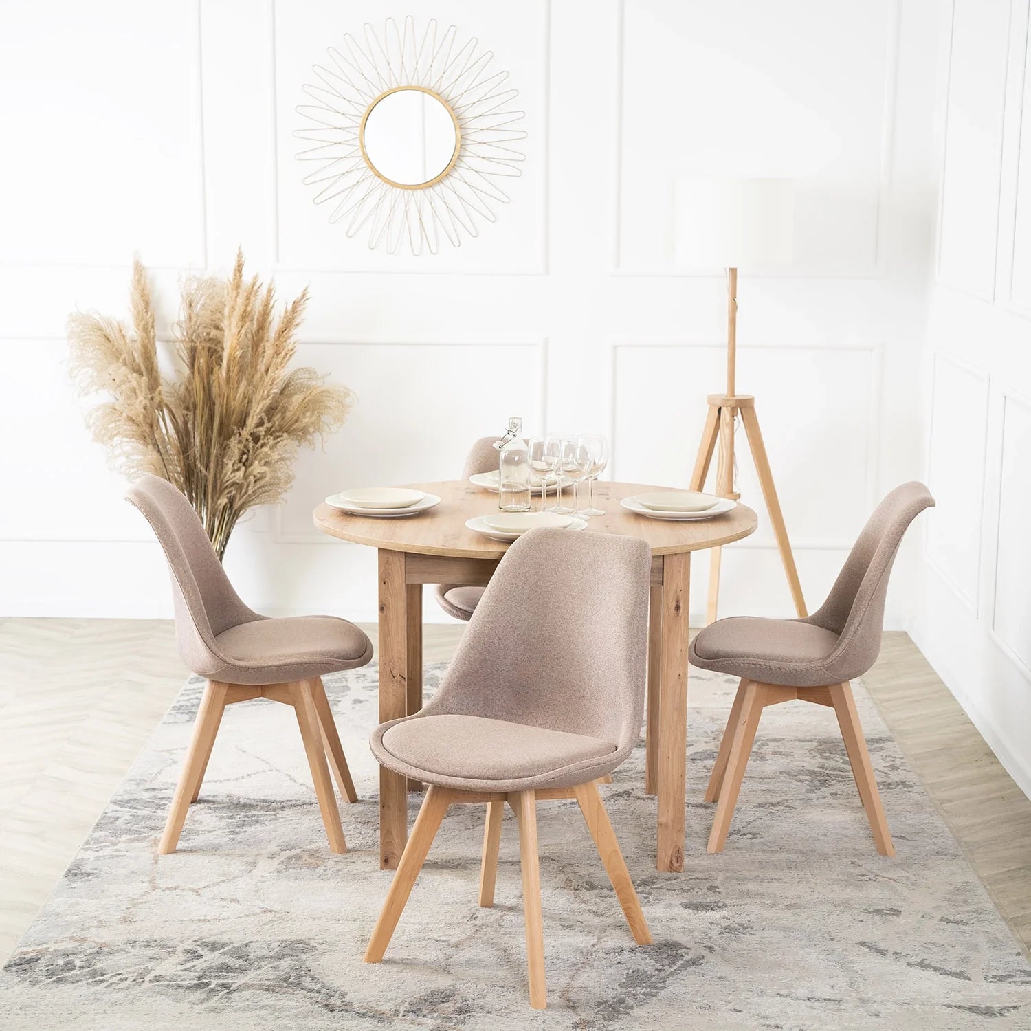 Elite NEVEL Beige Stuhl – Zeitlose Eleganz und Komfort