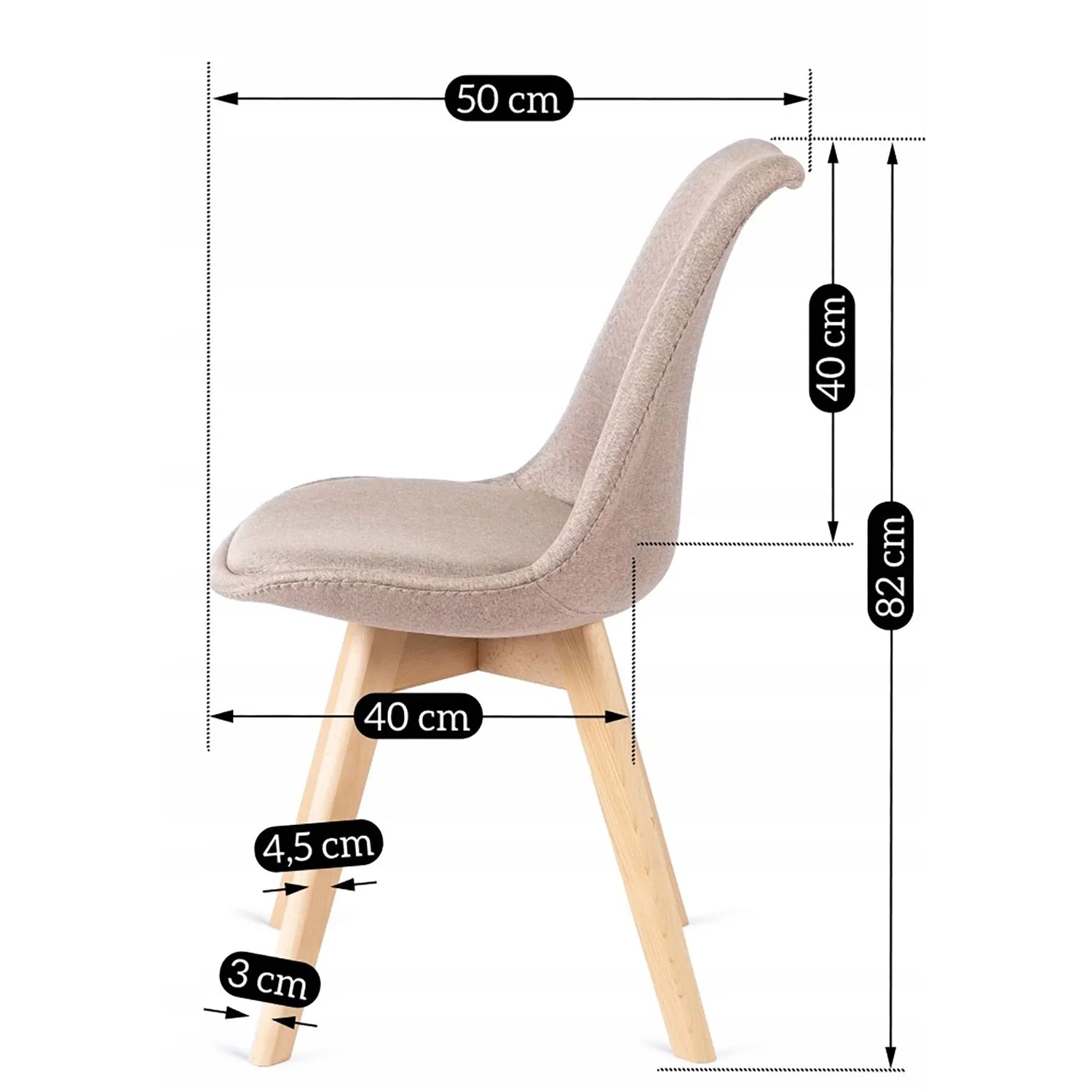 Elite NEVEL Beige Stuhl – Zeitlose Eleganz und Komfort