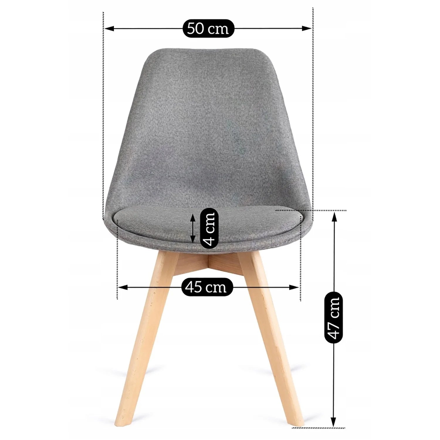 Elite NEVEL Grauer Stuhl – Minimalistischer Komfort und Stil