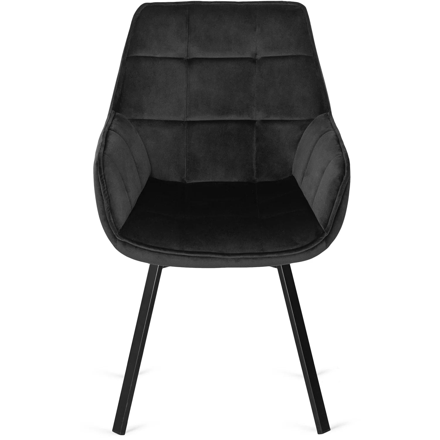Elite LUNA Black Velvet Swivel Chair – Modern Comfort & Style