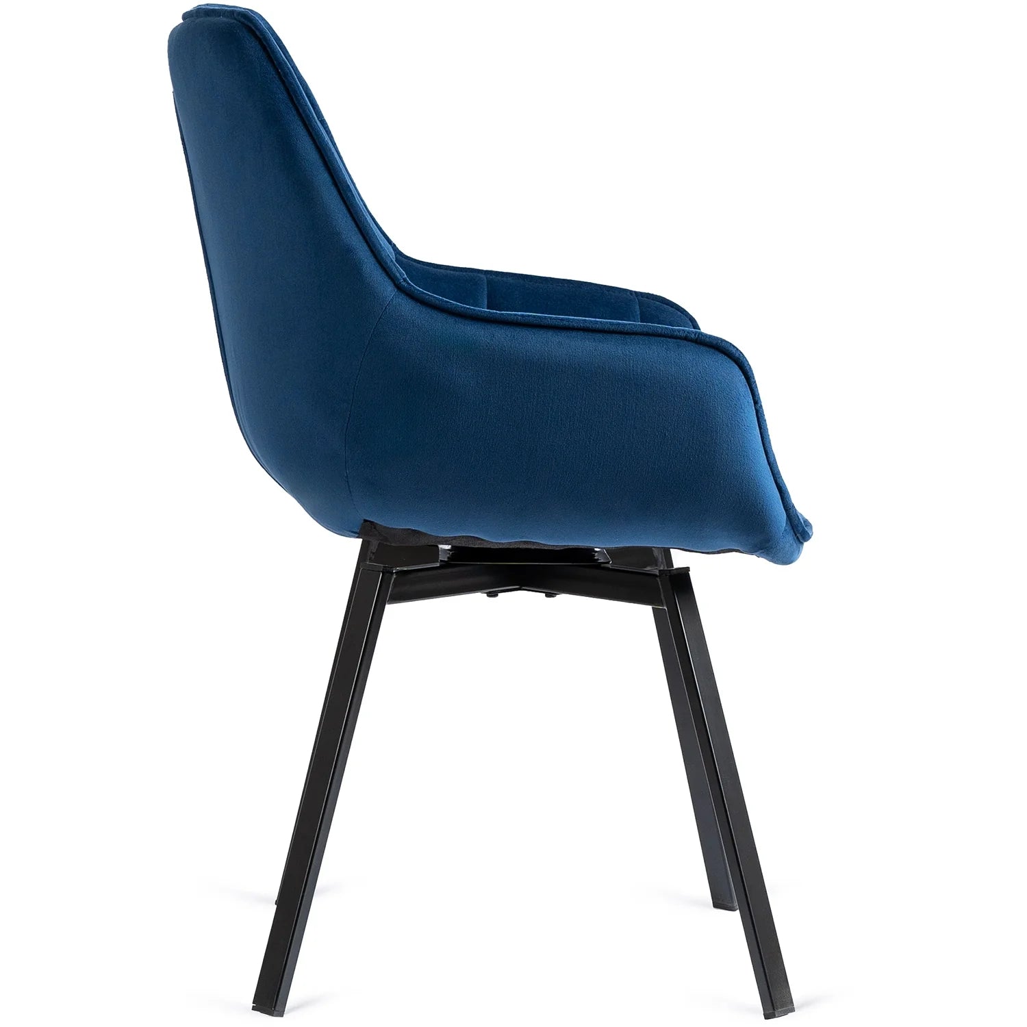 Elite LUNA Navy Blue Velvet Swivel Chair – Luxurious Comfort & Style