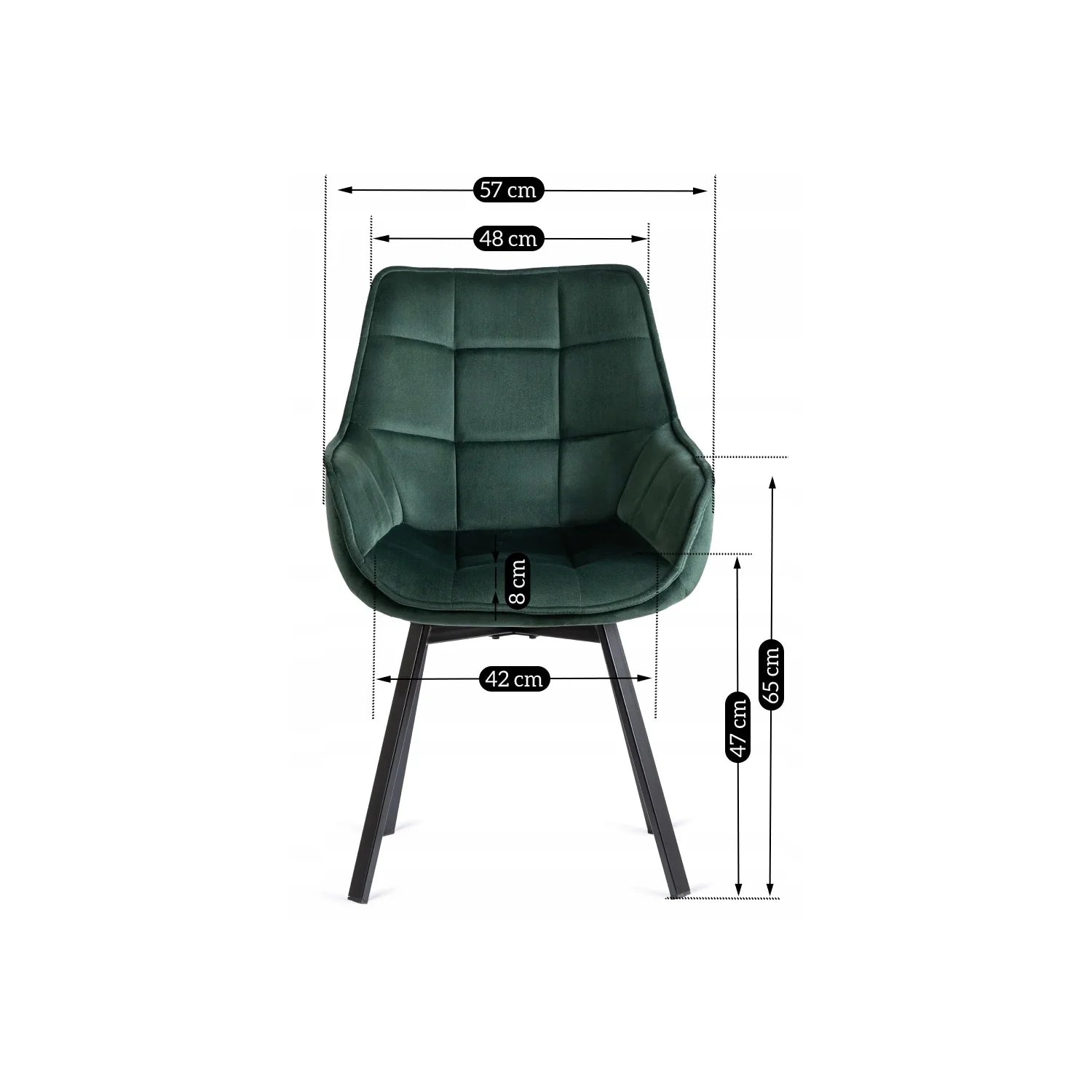 Elite LUNA Green Velvet Swivel Chair – Modern Elegance & Comfort