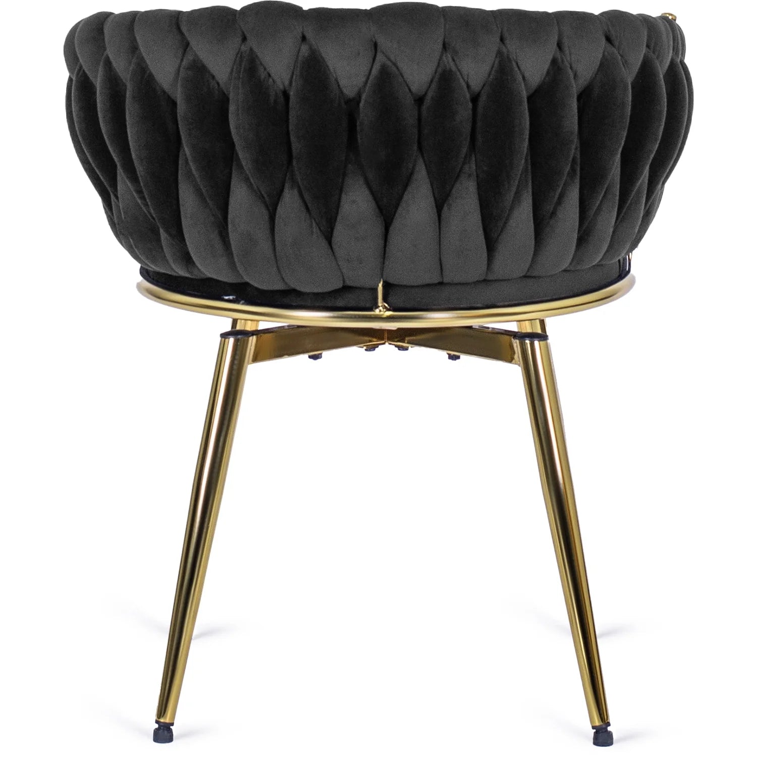 Elite RUBI Swivel Velvet Chair – Sophisticated Black & Gold Elegance
