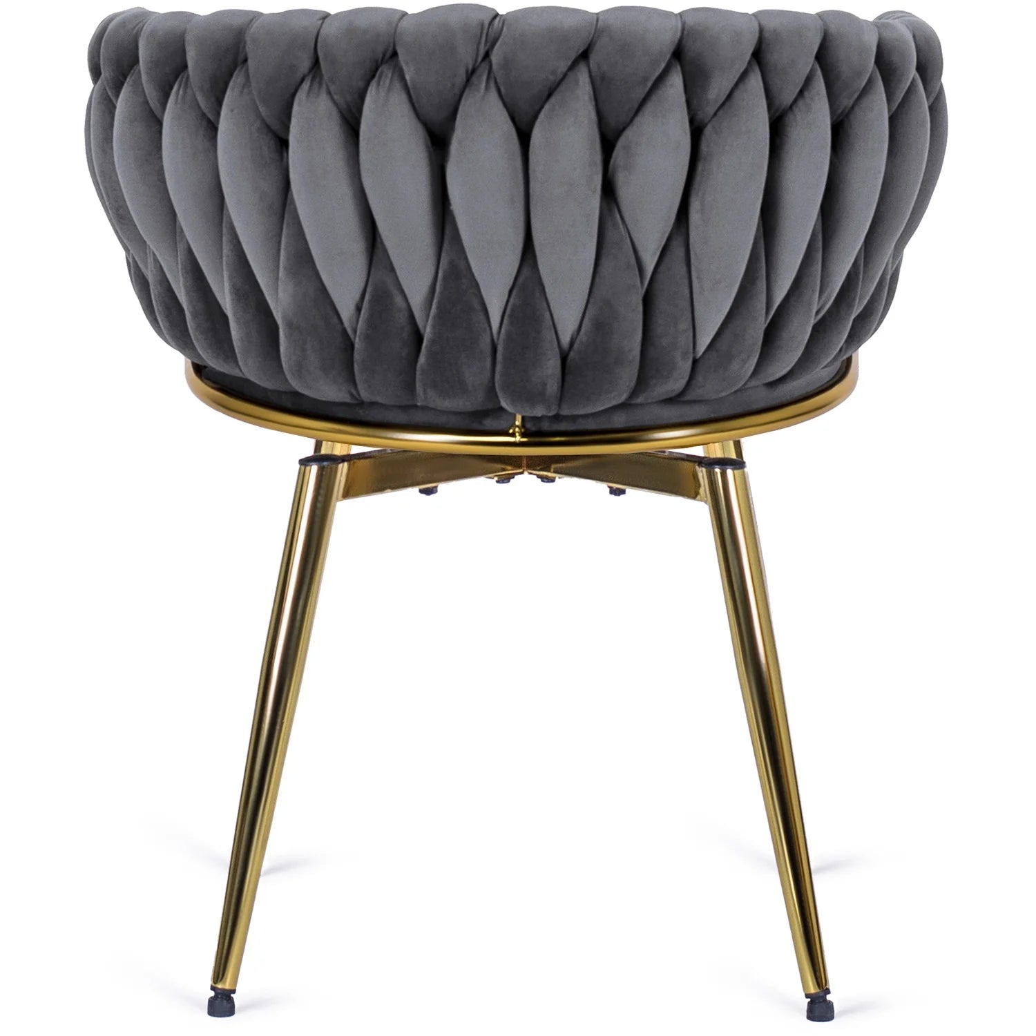 Elite RUBI Swivel Velvet Chair – Sophisticated Gray & Gold Elegance