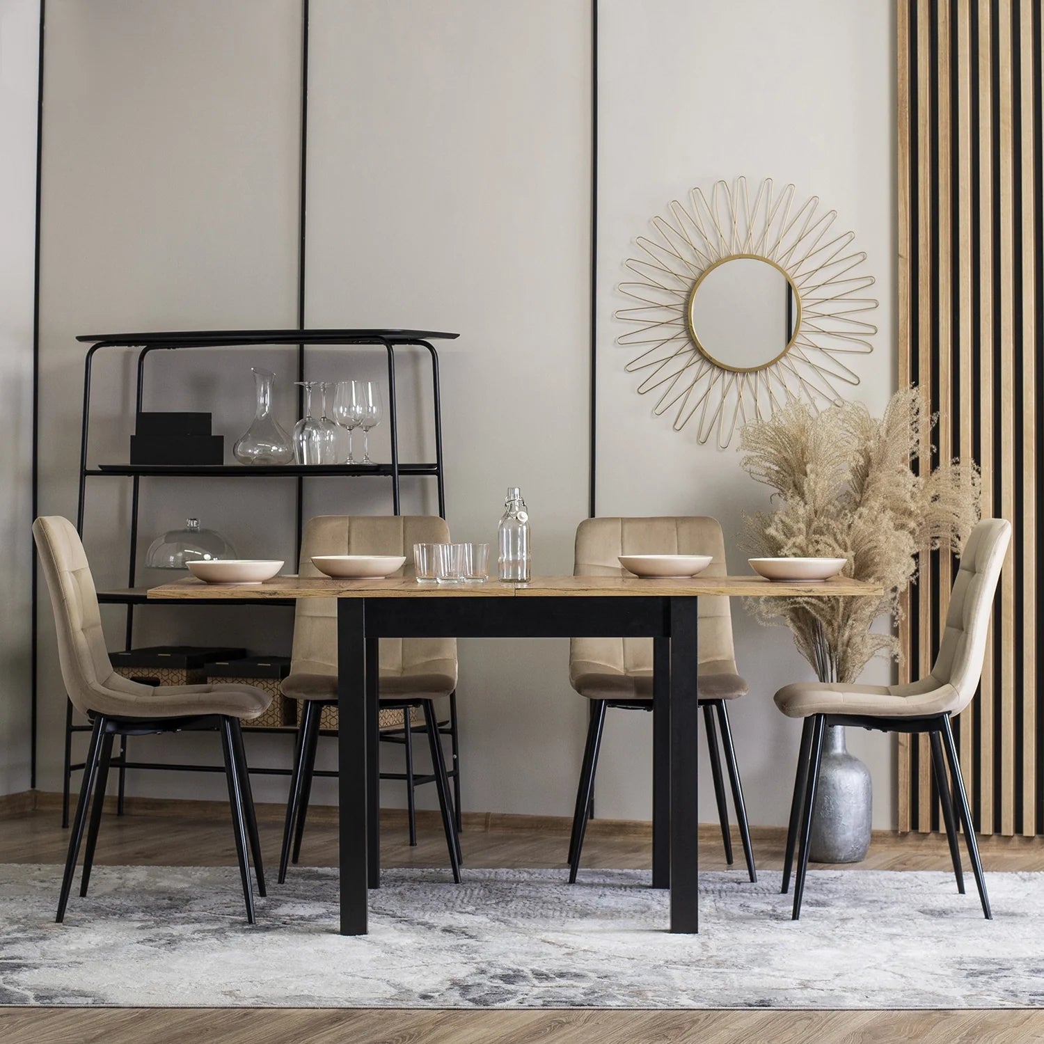 Elite PERU Beige Velvet Chair – A Timeless Blend of Elegance and Comfort