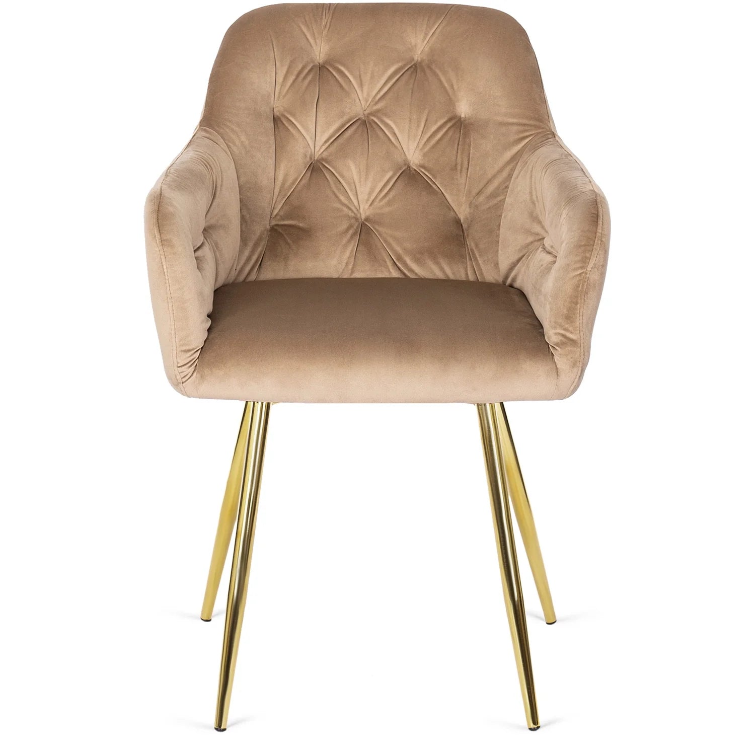 Elite RAYA Beige Velvet Chair – A Touch of Luxury