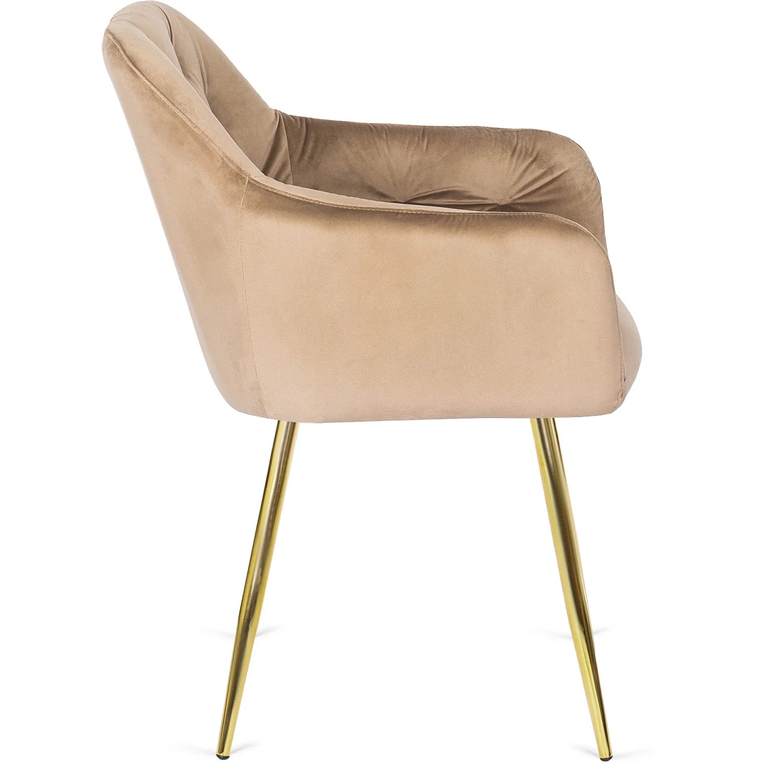 Elite RAYA Beige Velvet Chair – A Touch of Luxury