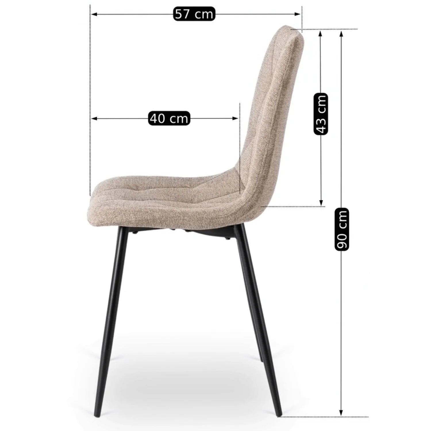 Elite ROBIN 2 Beige Polsterstuhl – Eine Mischung aus Eleganz und Komfort