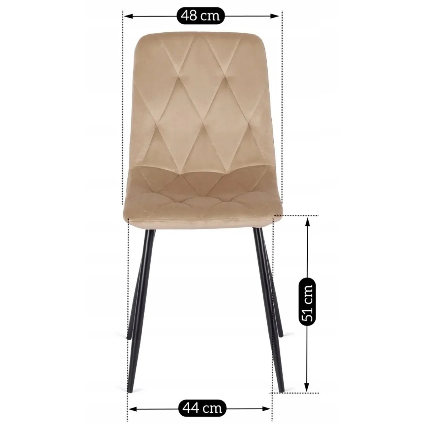 Elite ROBIN Beige Velvet Chair – A Timeless Blend of Elegance and Comfort