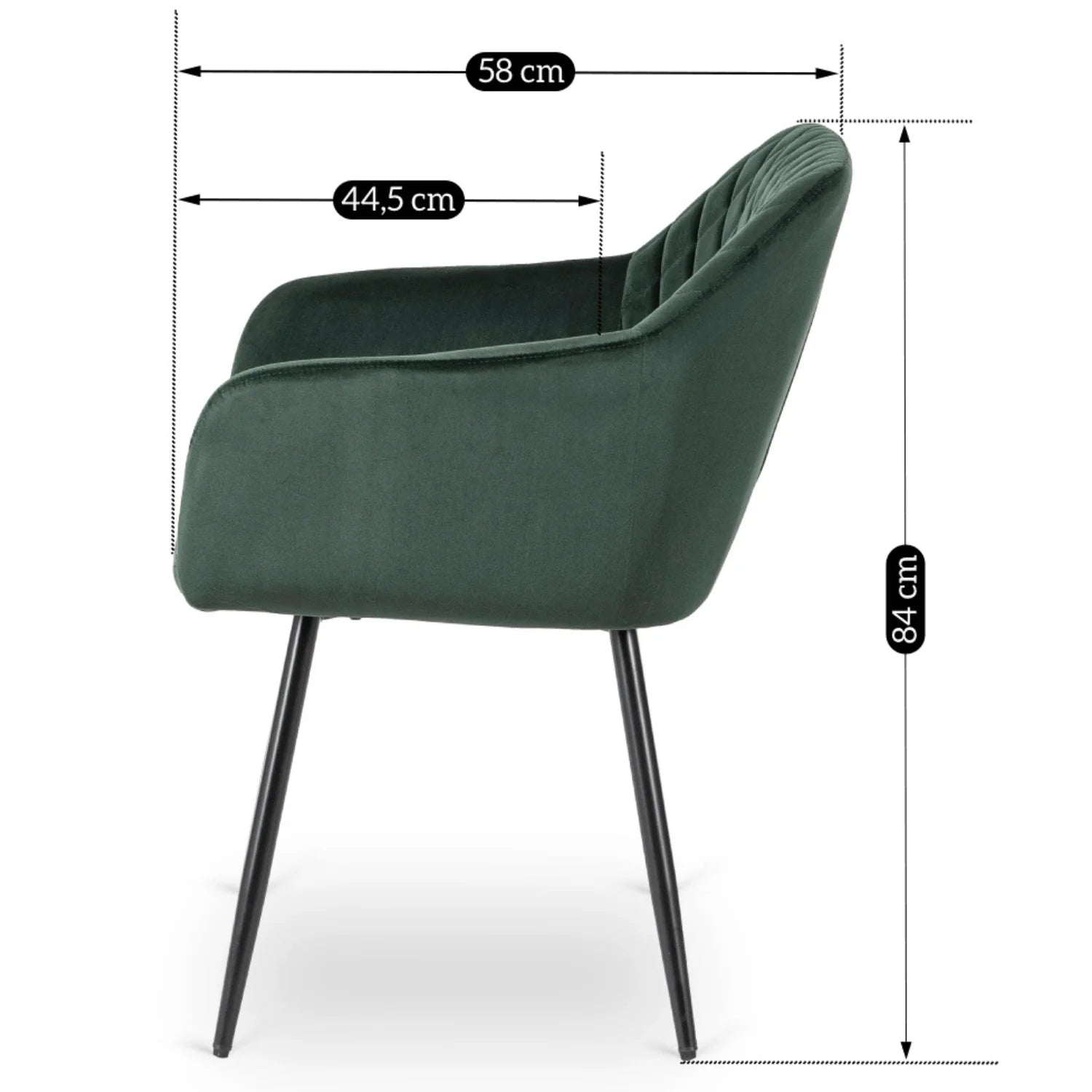 Elite SHANE Green Velvet Dining Chair – Modern Comfort & Elegance