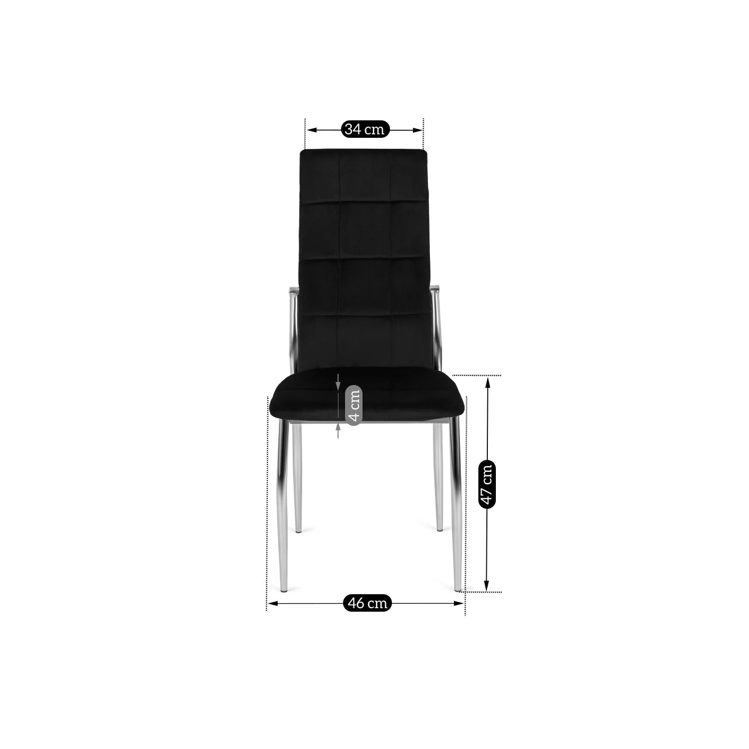Elite MOLLY Chair – Black Velvet