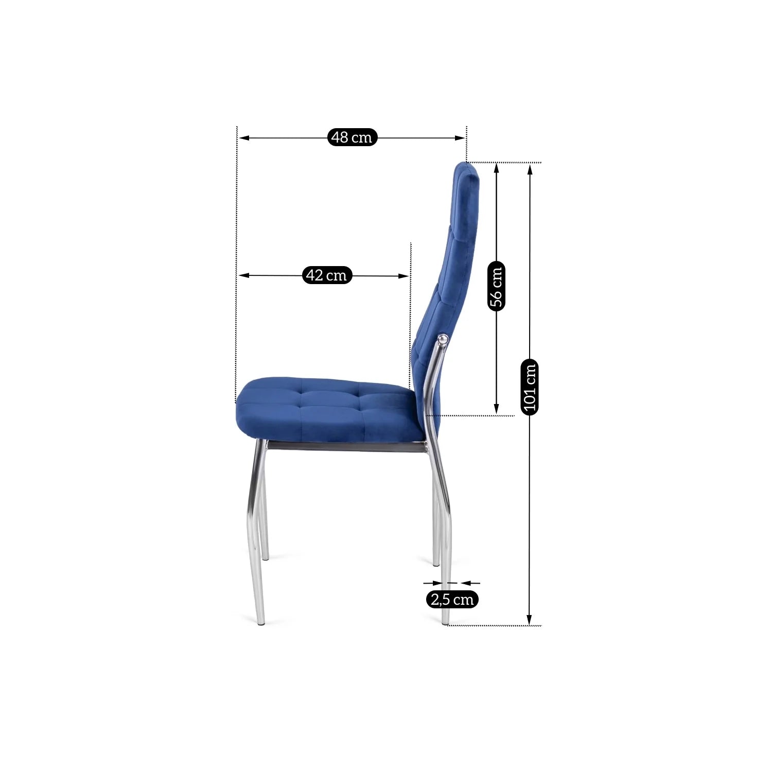 Elite MOLLY Chair – Navy Blue Velvet