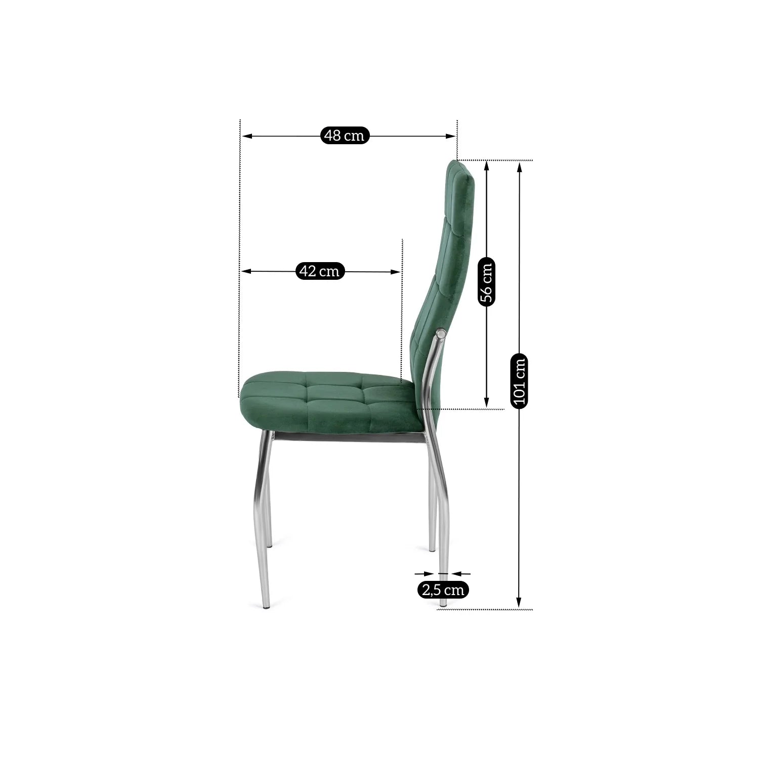 Elite MOLLY Chair – Green Velvet