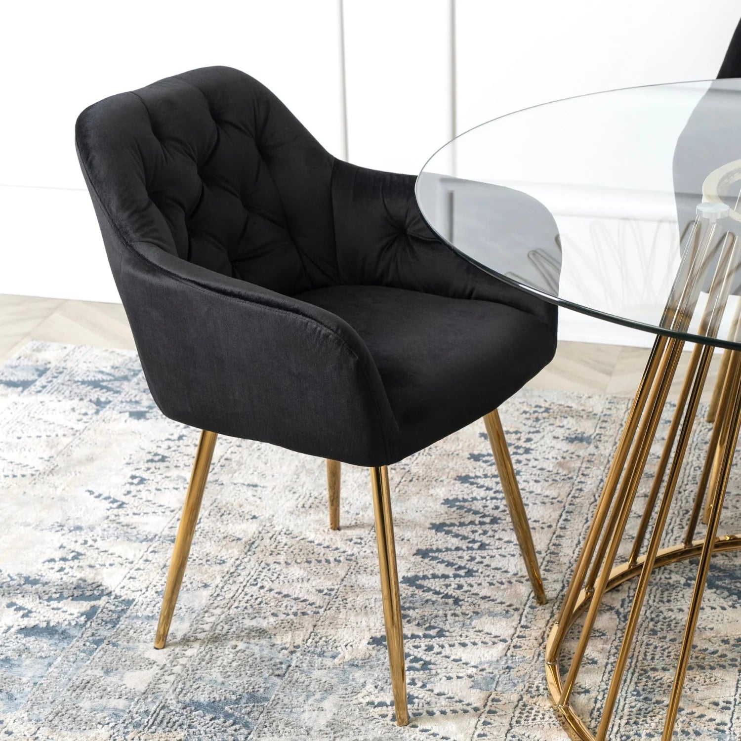 Elite RAYA Black Velvet Chair – A Statement of Luxury & Comfort