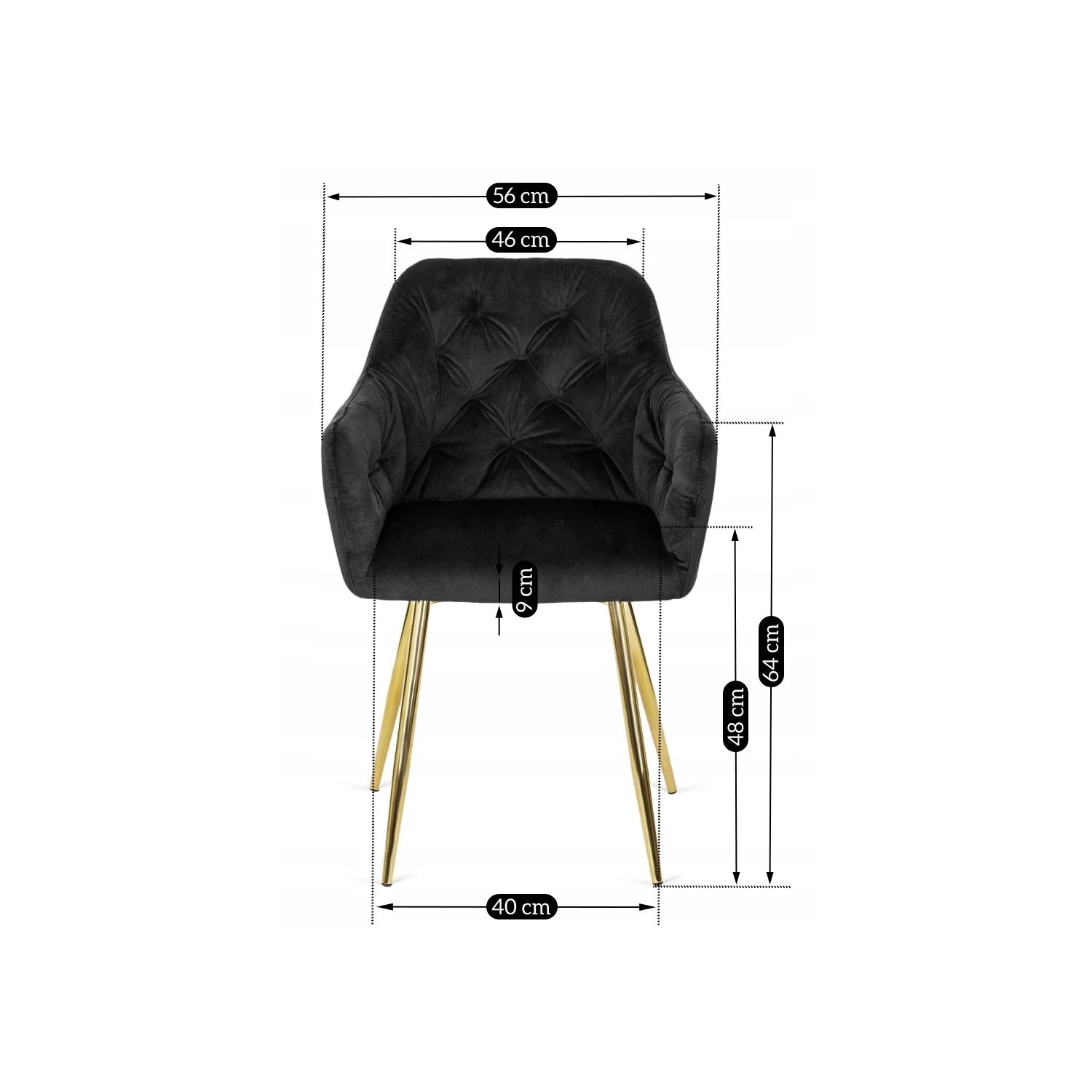 Elite RAYA Black Velvet Chair – A Statement of Luxury & Comfort
