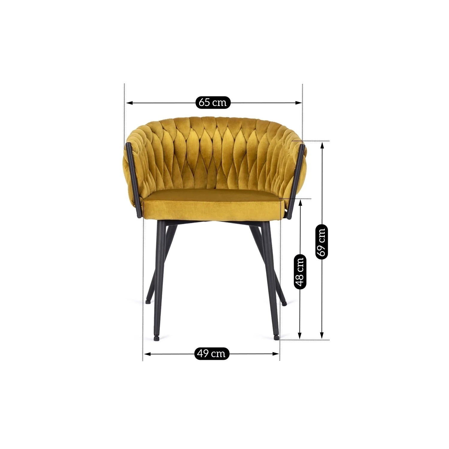 Elite EMPOLI Mustard Velvet Chair – A Bold Statement in Comfort & Style
