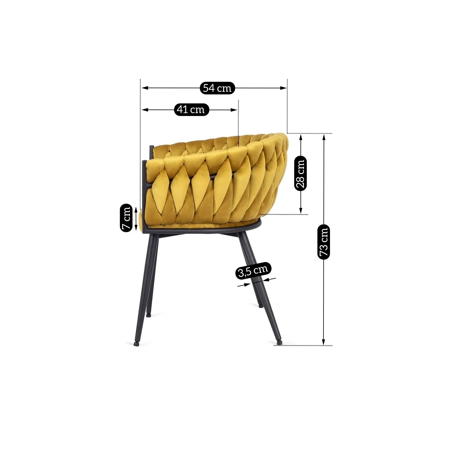 Elite EMPOLI Mustard Velvet Chair – A Bold Statement in Comfort & Style