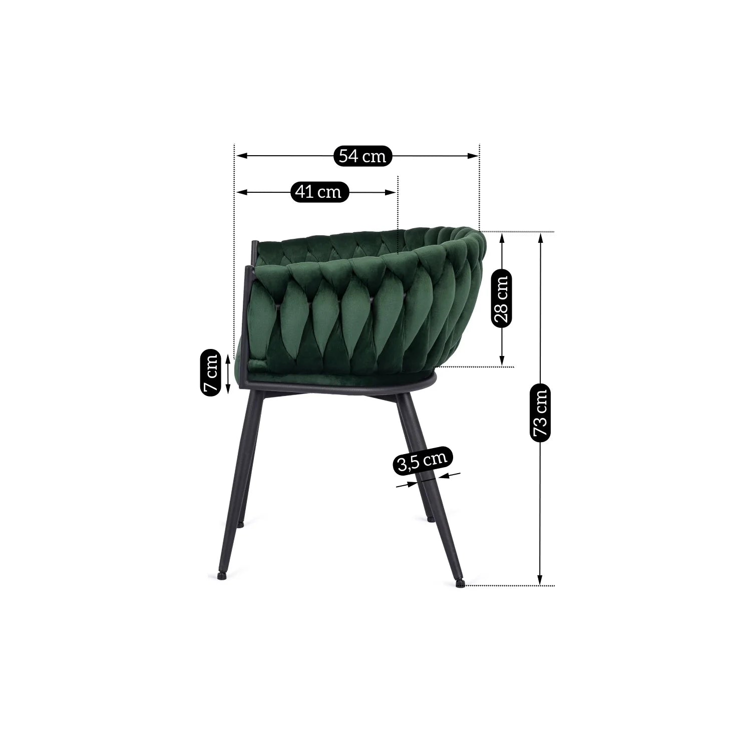 Elite EMPOLI Green Velvet Chair – A Touch of Luxury & Comfort