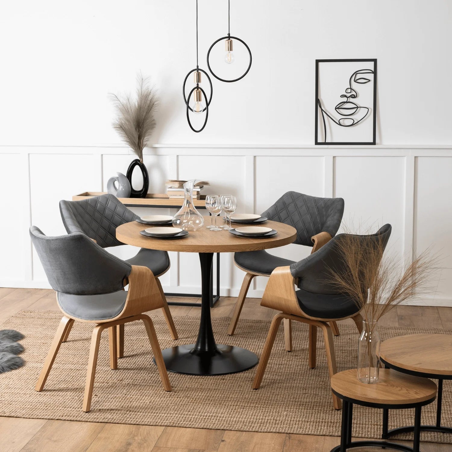 Elite LUISE Gray Velvet Chair – A Stylish Blend of Comfort and Elegance