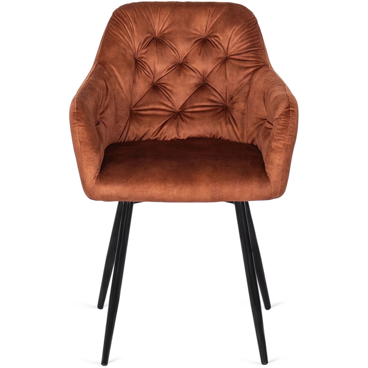 Elite VIKI Rust Velvet Chair – A Statement of Warmth & Sophistication