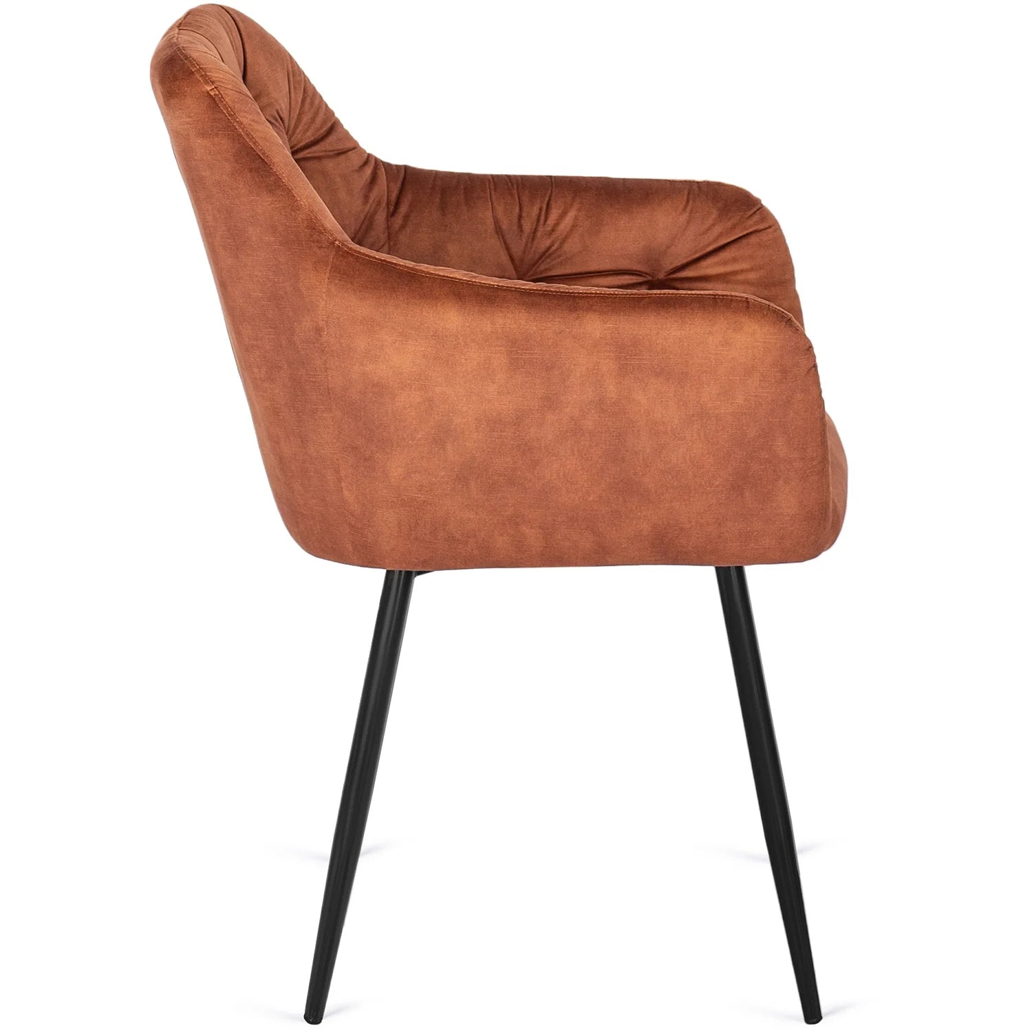 Elite VIKI Rust Velvet Chair – A Statement of Warmth & Sophistication
