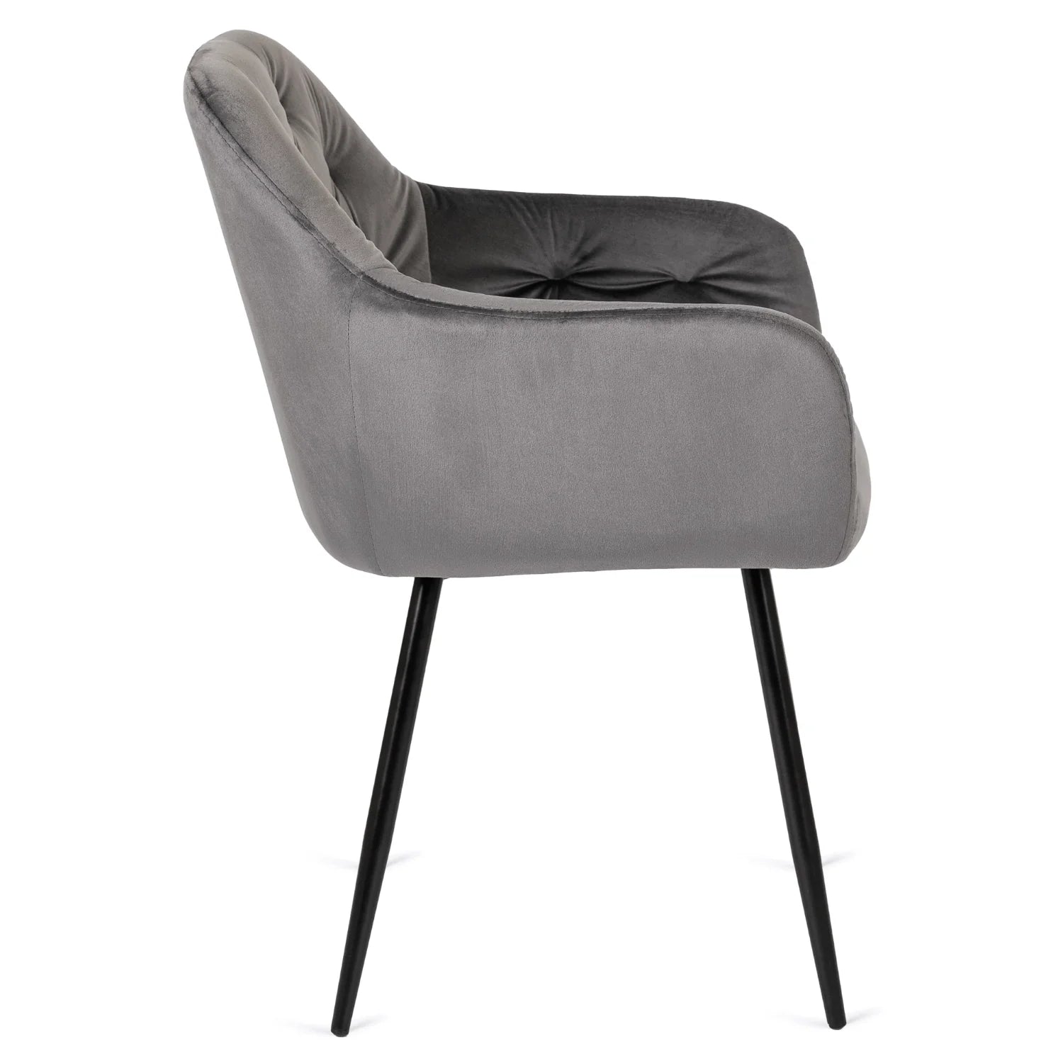 Elite VIKI Grey Velvet Chair – A Blend of Elegance & Comfort