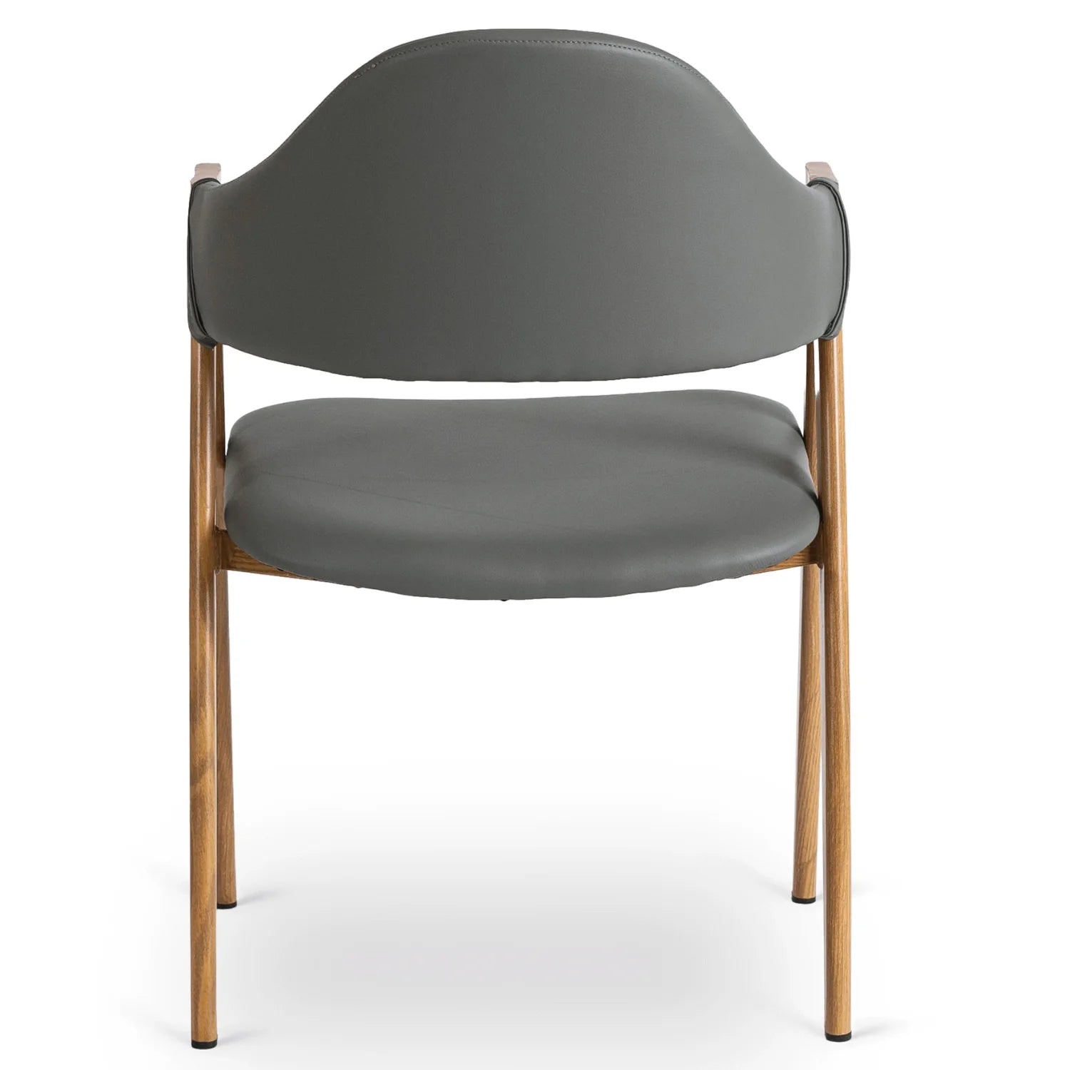 Elite WILLY Chair – Grey Eco-Leather & Golden Oak Frame