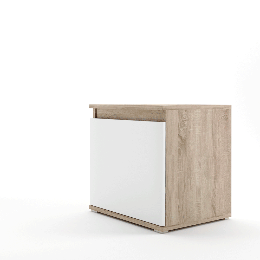 PK Emi 1 Hallway Wardrobe  Artisan Oak / Black - Grey