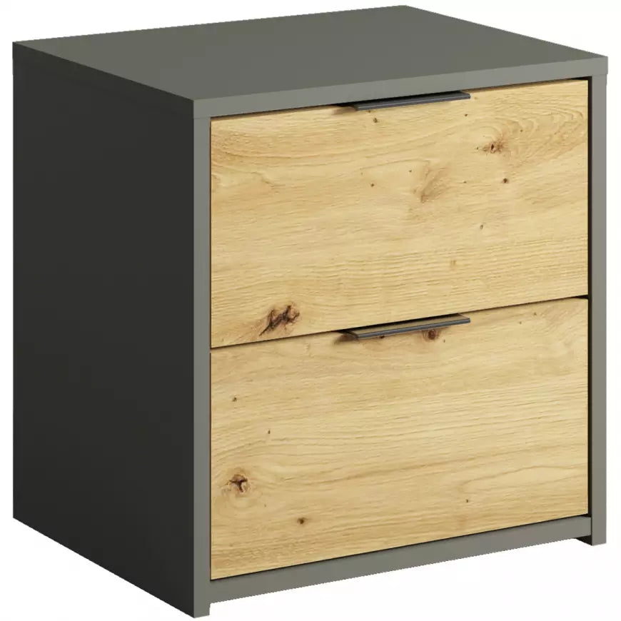 MO Rimini – Nachttisch 2S, Artisan Eiche / Graphit