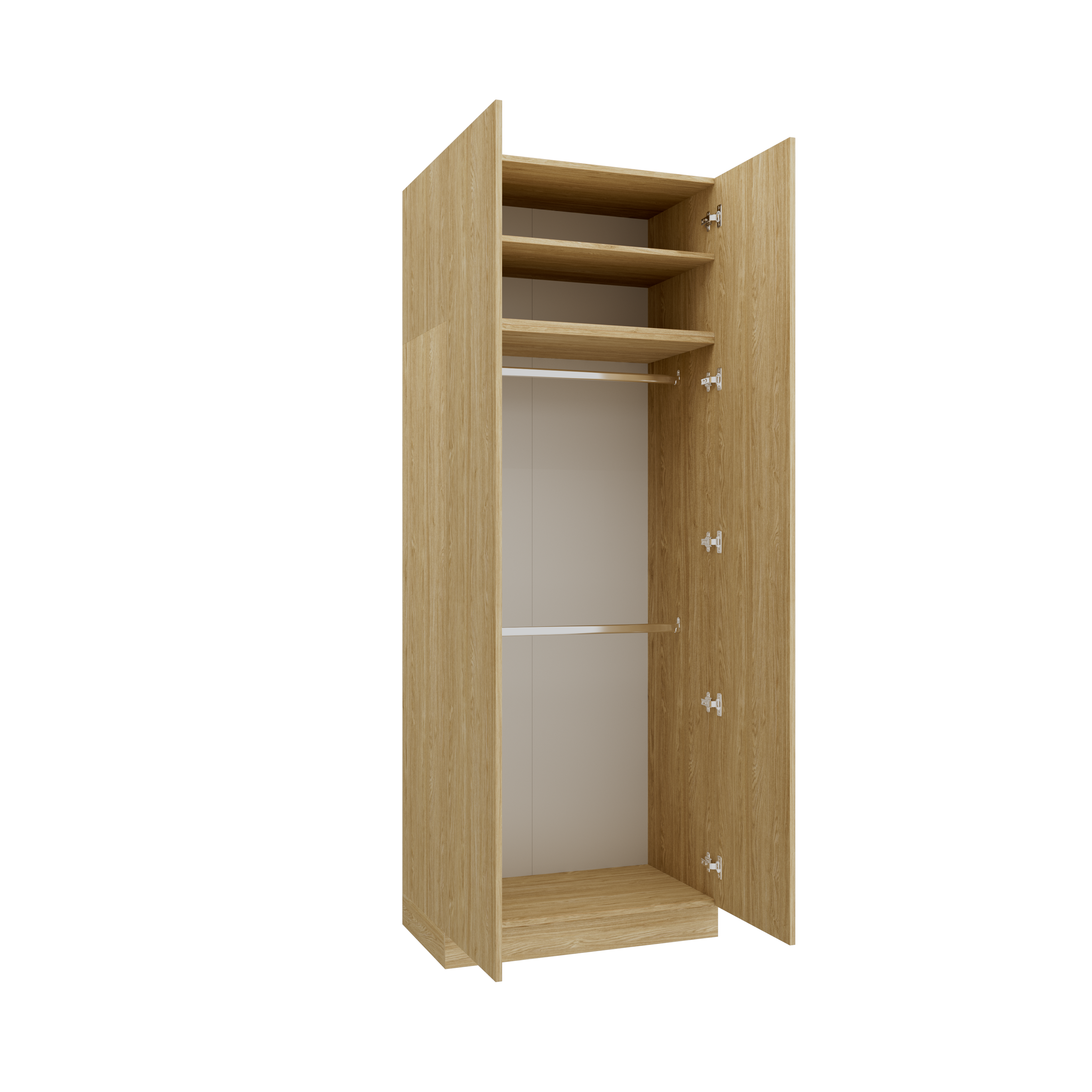 Sleep Varia Kleiderschrank, zweitürig, 90 cm, Eiche geölt/Eiche geölt
