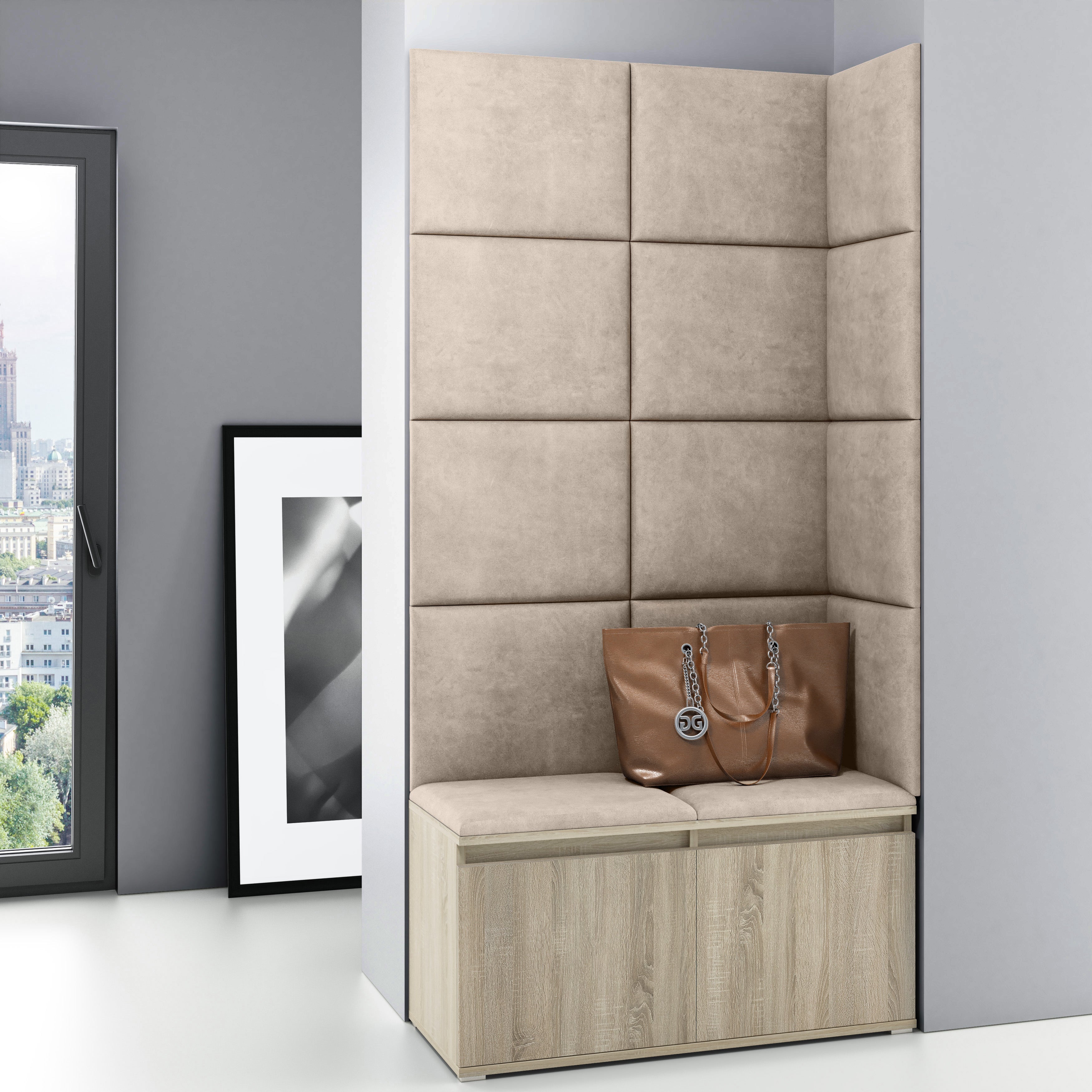 PK Emi 2 Hallway Wardrobe Sonoma - Rabbit