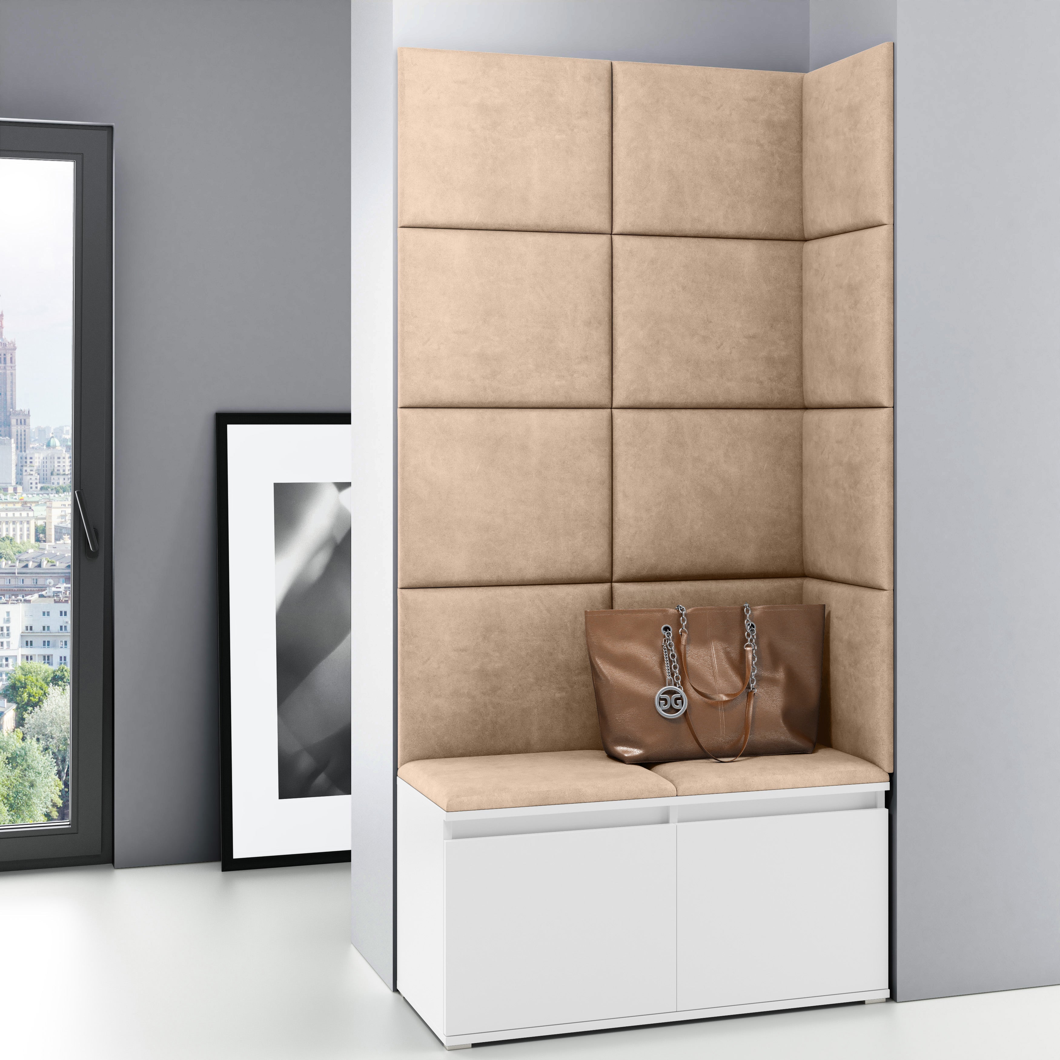 PK Emi 2 Hallway Wardrobe White - Beige
