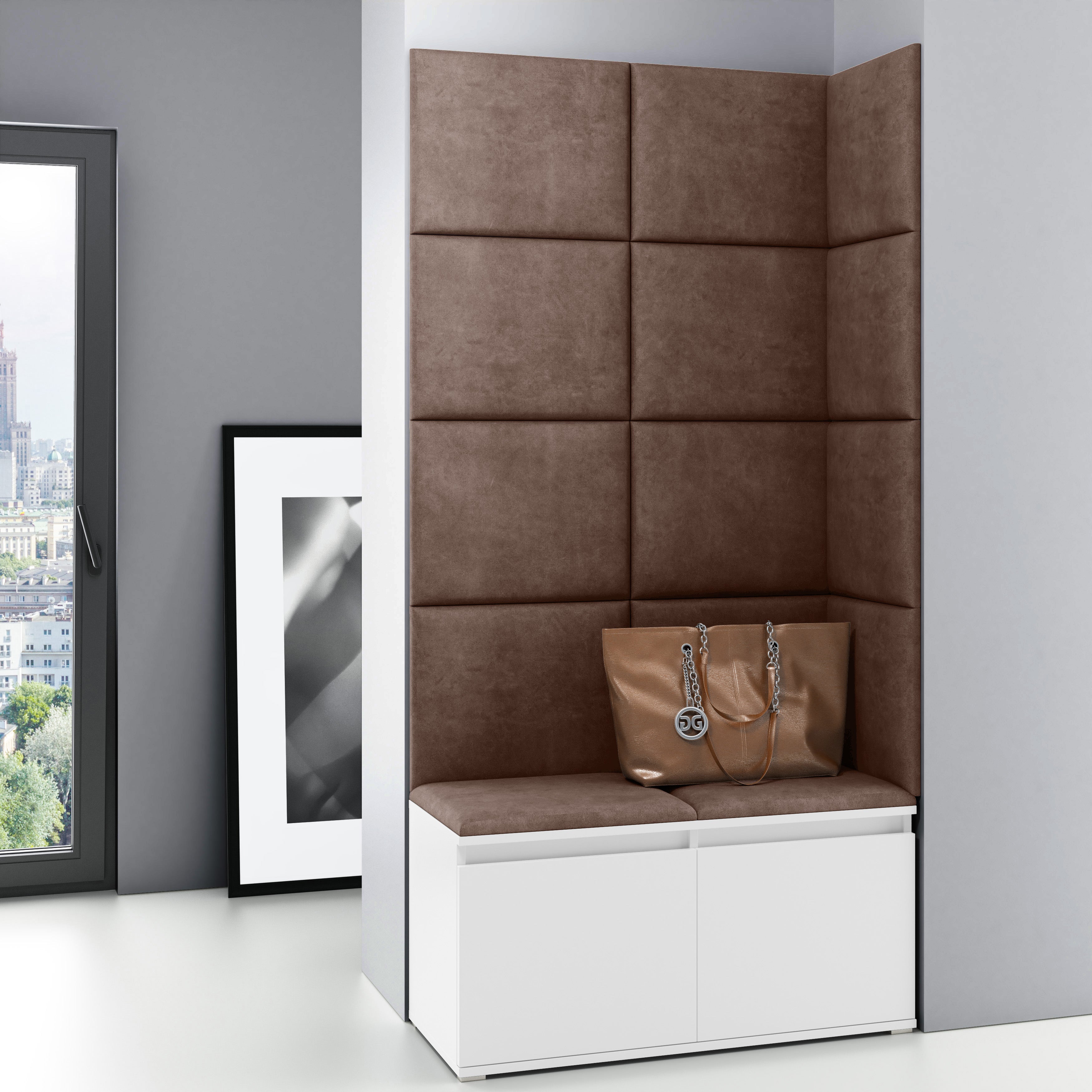 PK Emi 2 Hallway Wardrobe White - Brown