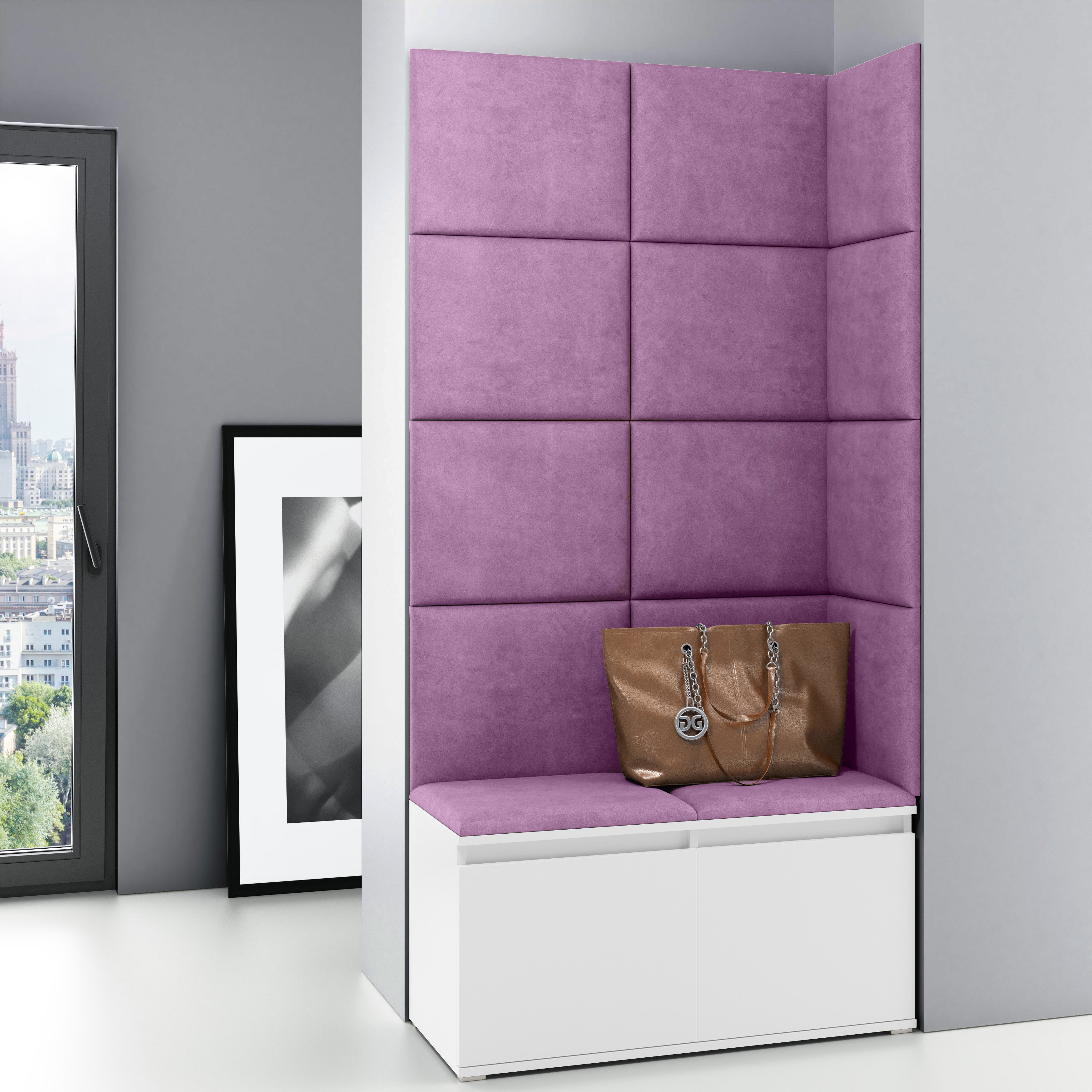 PK Emi 2 Hallway Wardrobe White - Purple
