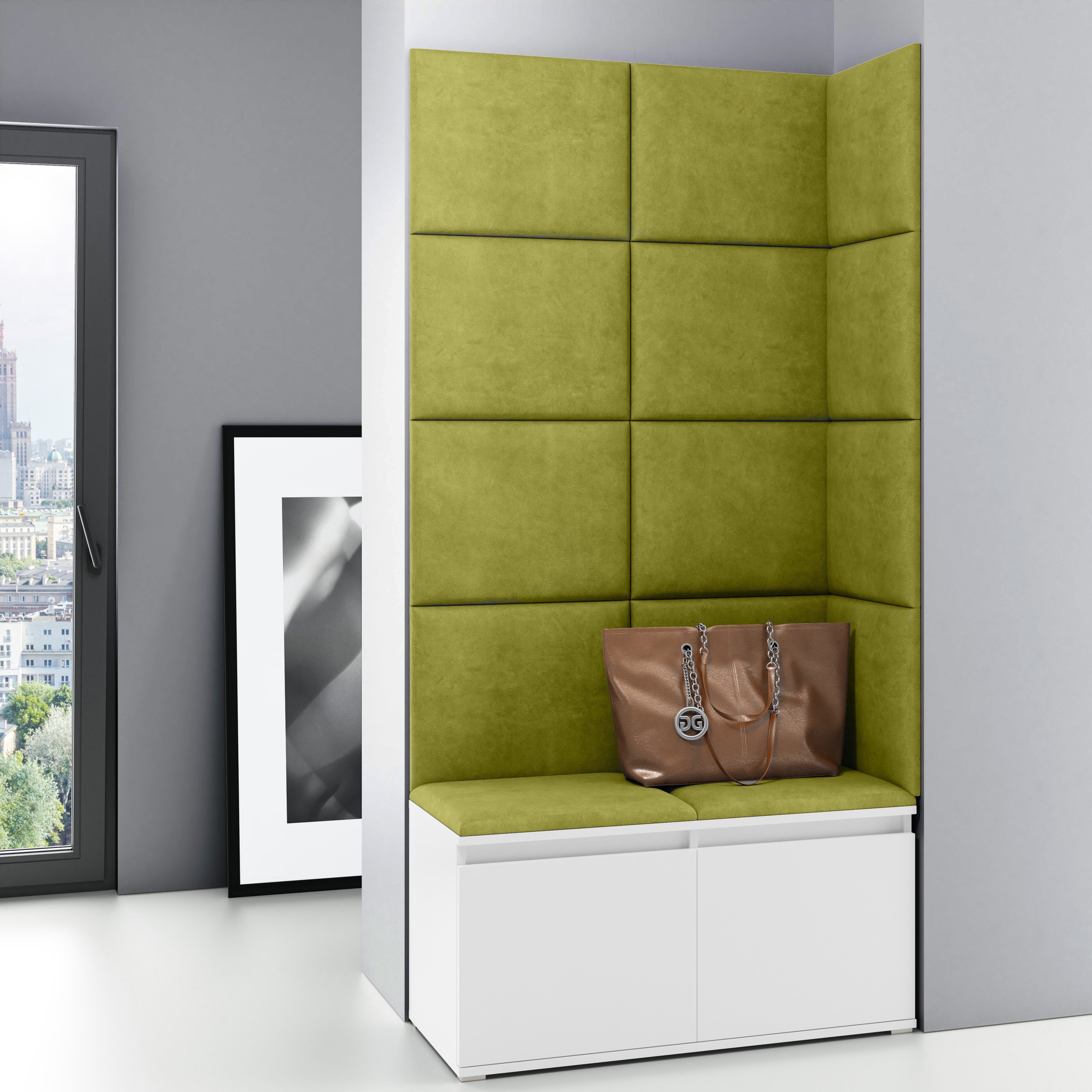 PK Emi 2 Hallway Wardrobe White - Green