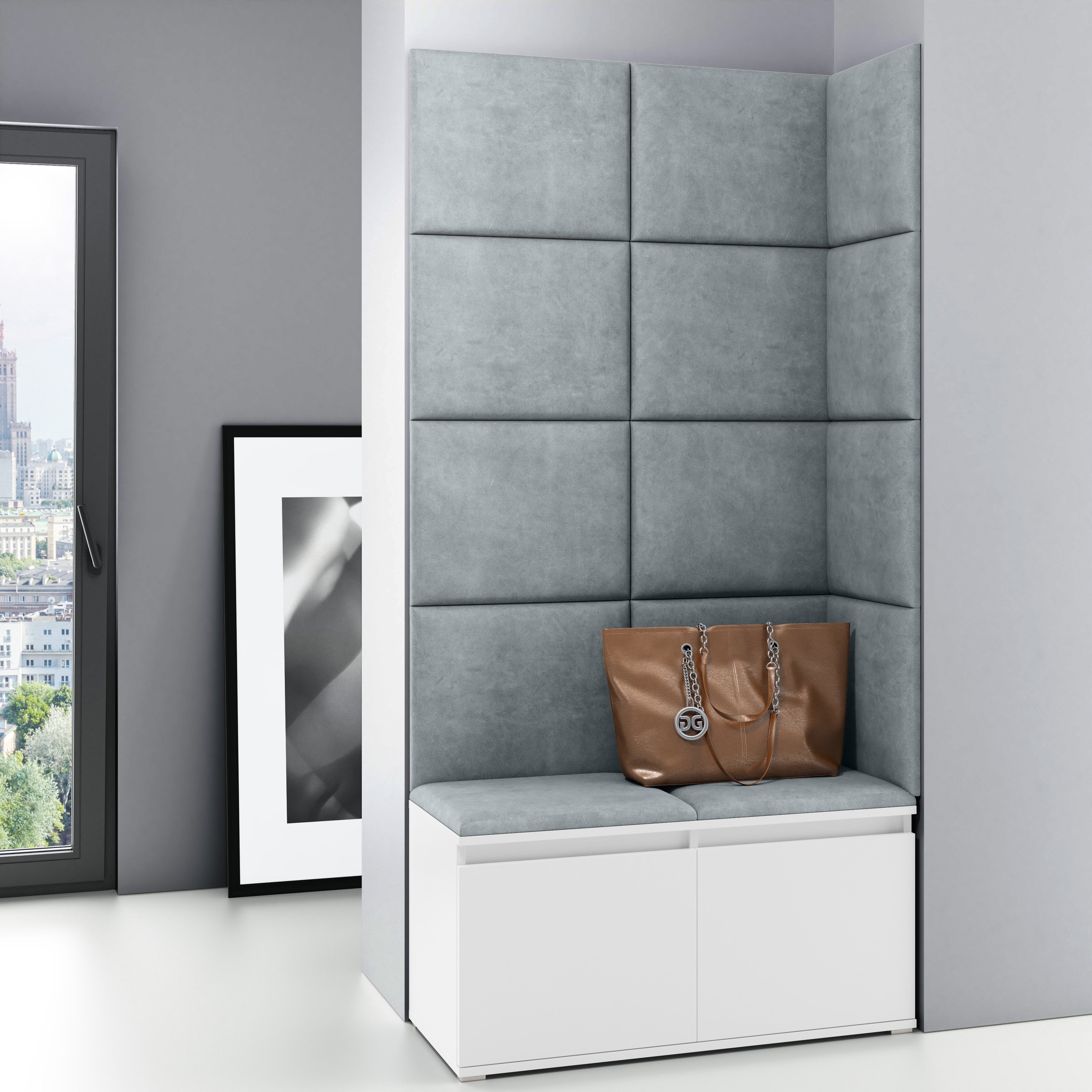 PK Emi 2 Hallway Wardrobe White - Grey