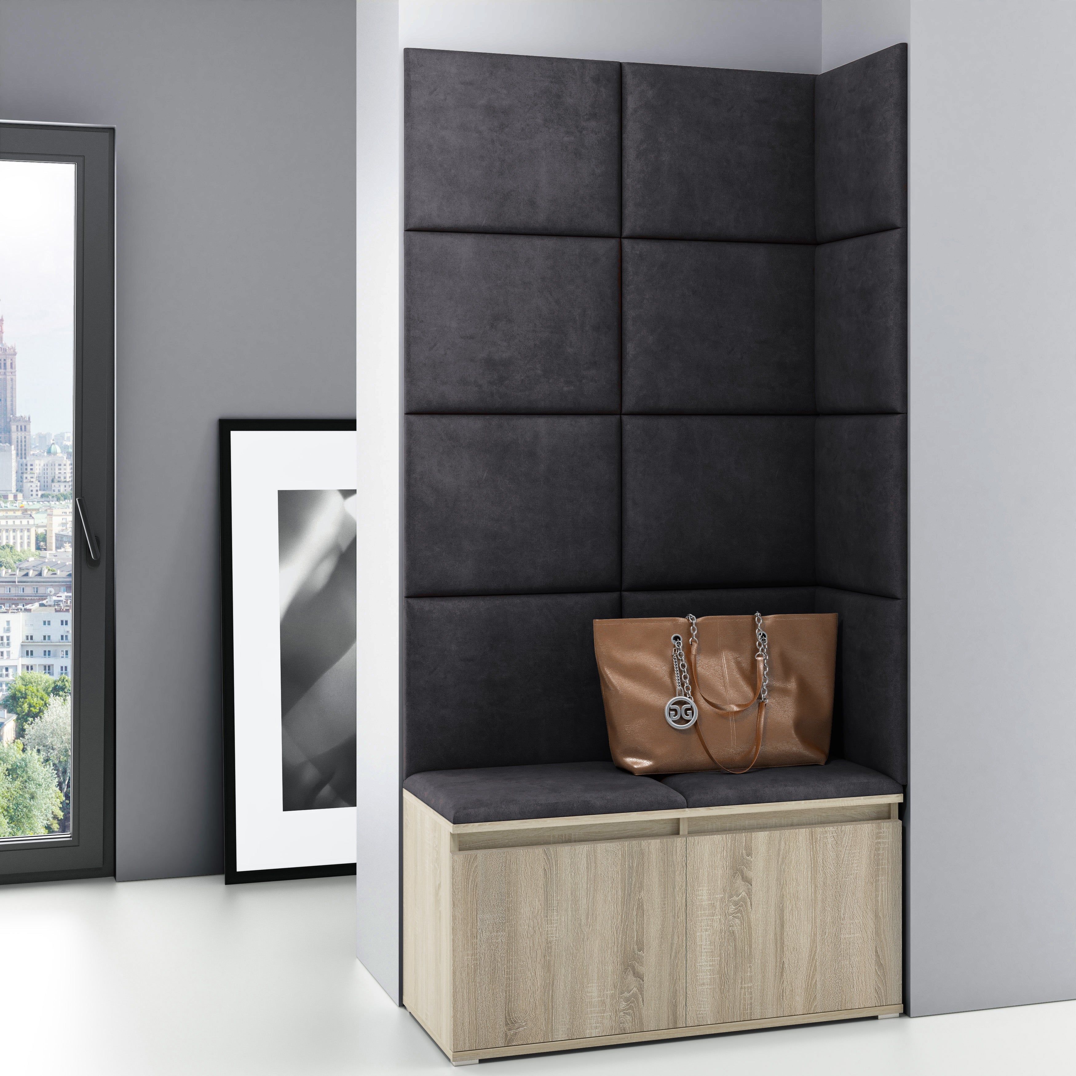 PK Emi 2 Hallway Wardrobe Sonoma - Black