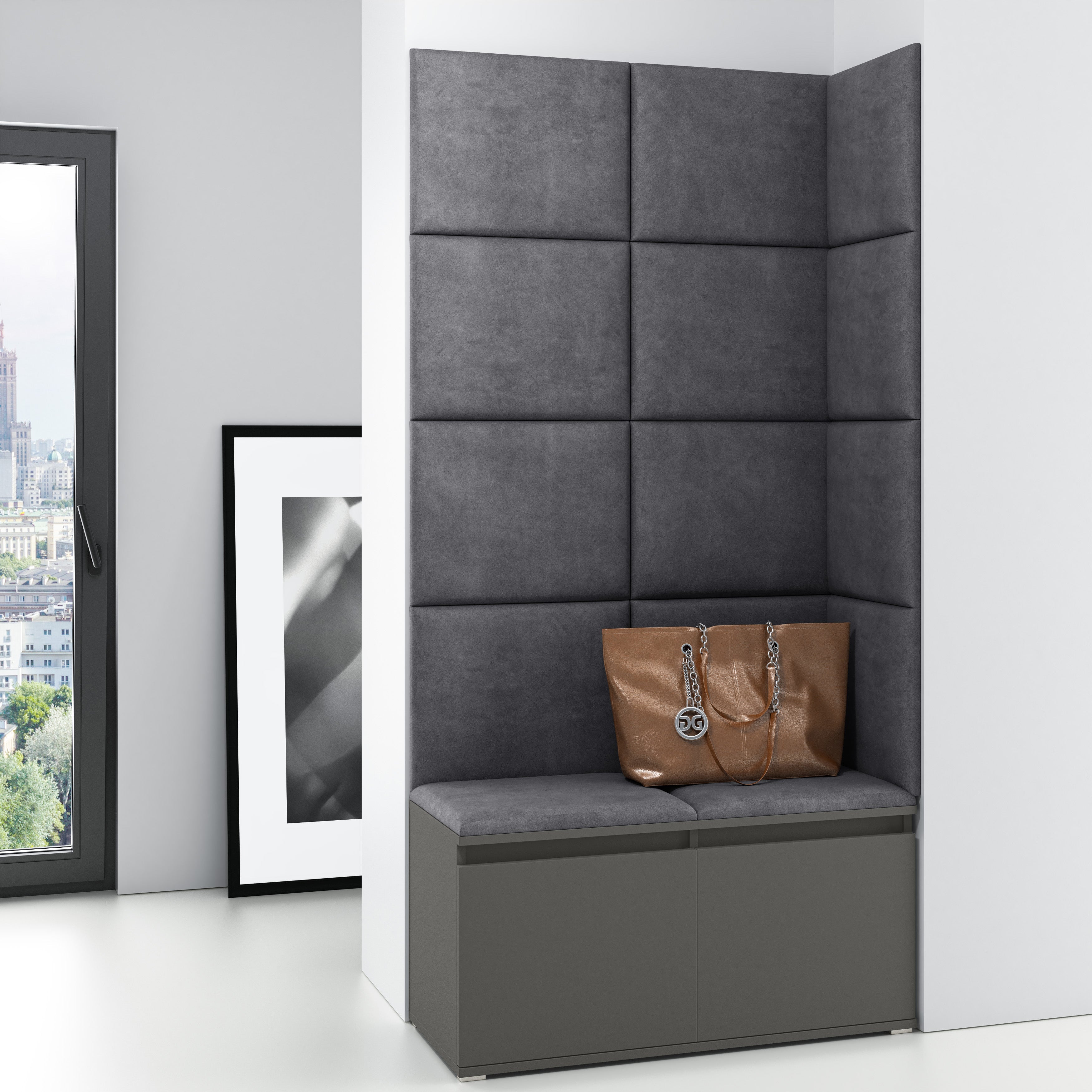 PK Emi 2 Hallway Wardrobe Graphite - Graphite
