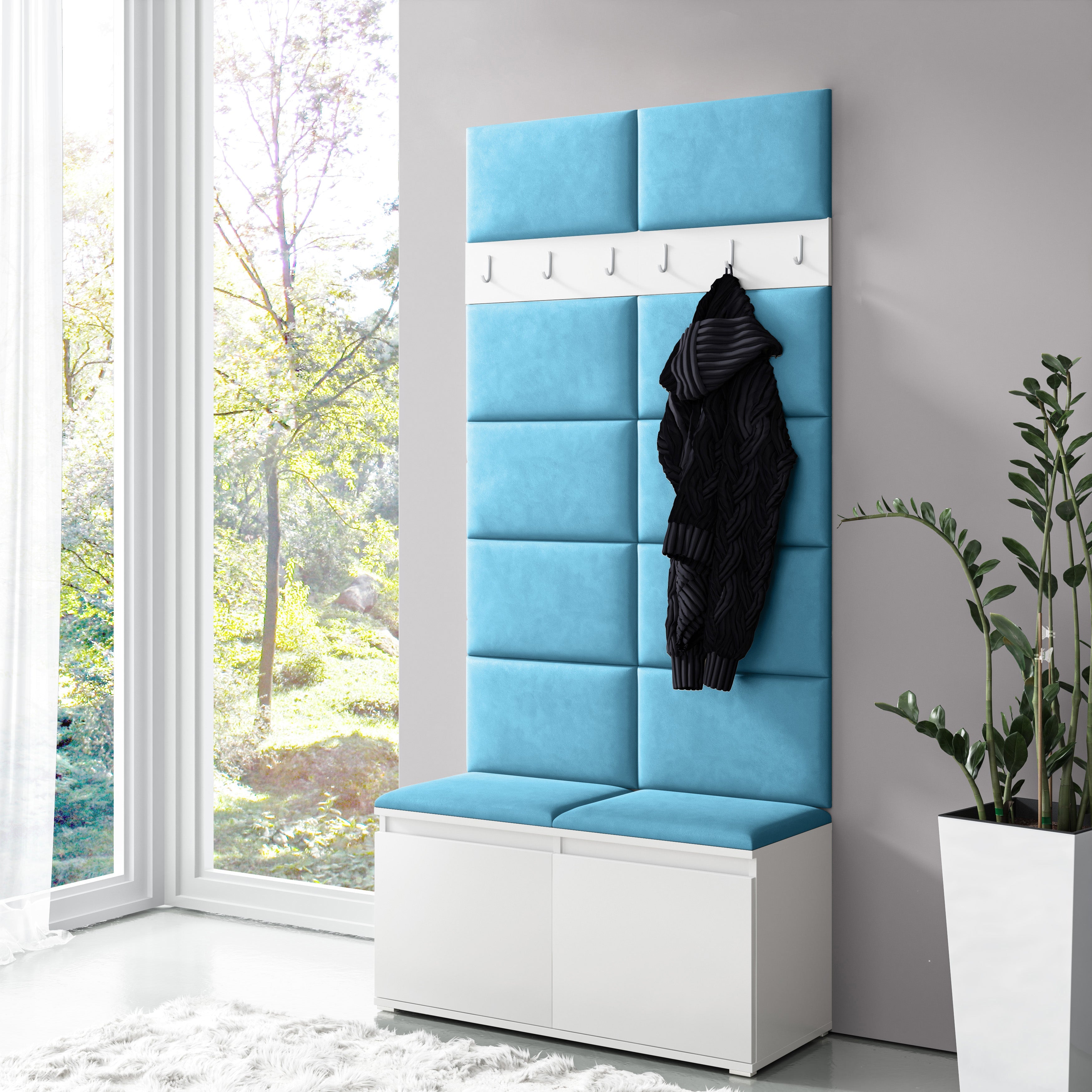 PK Emi 1 Hallway Wardrobe White - Azur