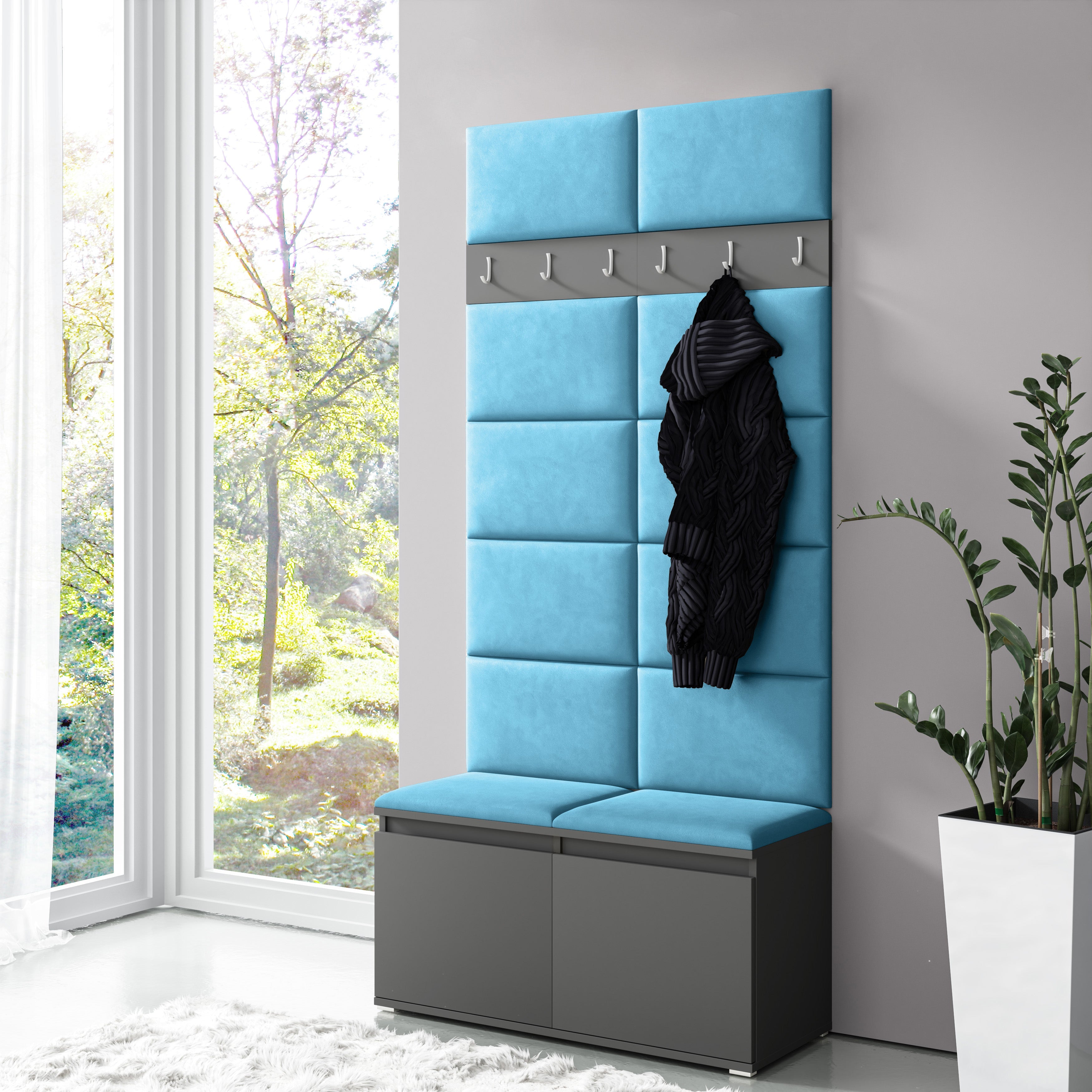 PK Emi 1 Hallway Wardrobe Graphite - Azur